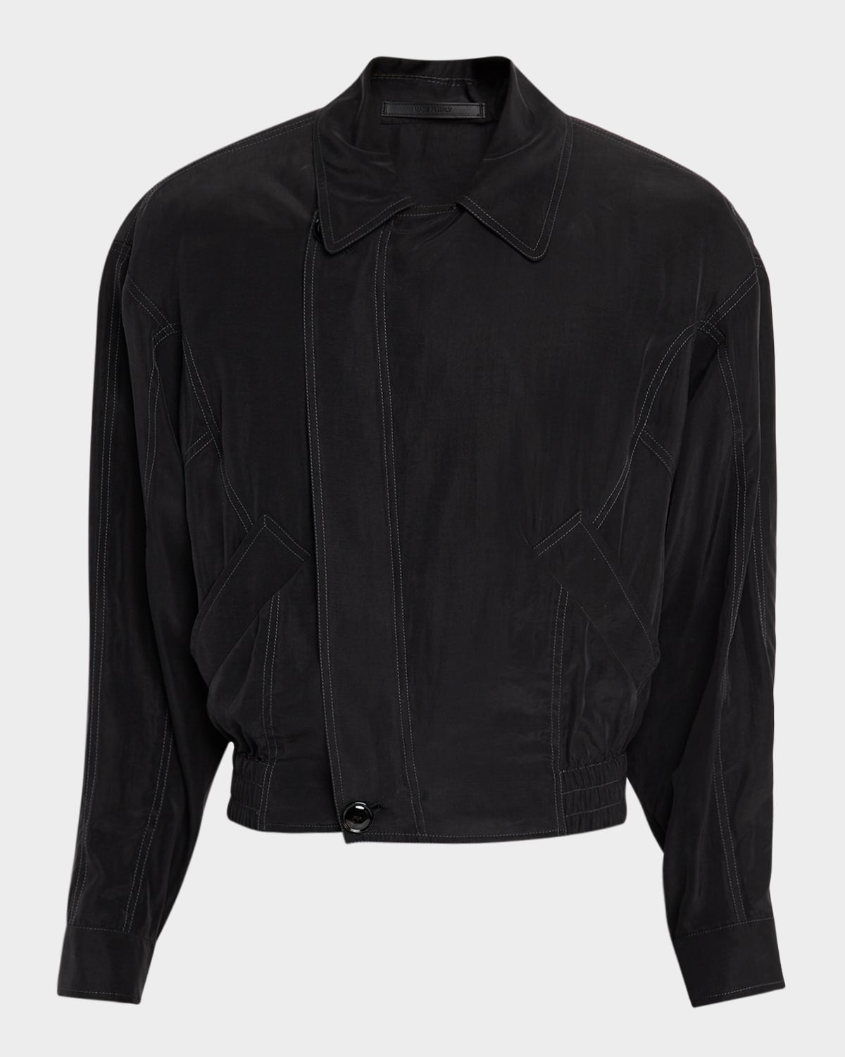 Men's Asymmetrical Lyocell Bomber Jacket