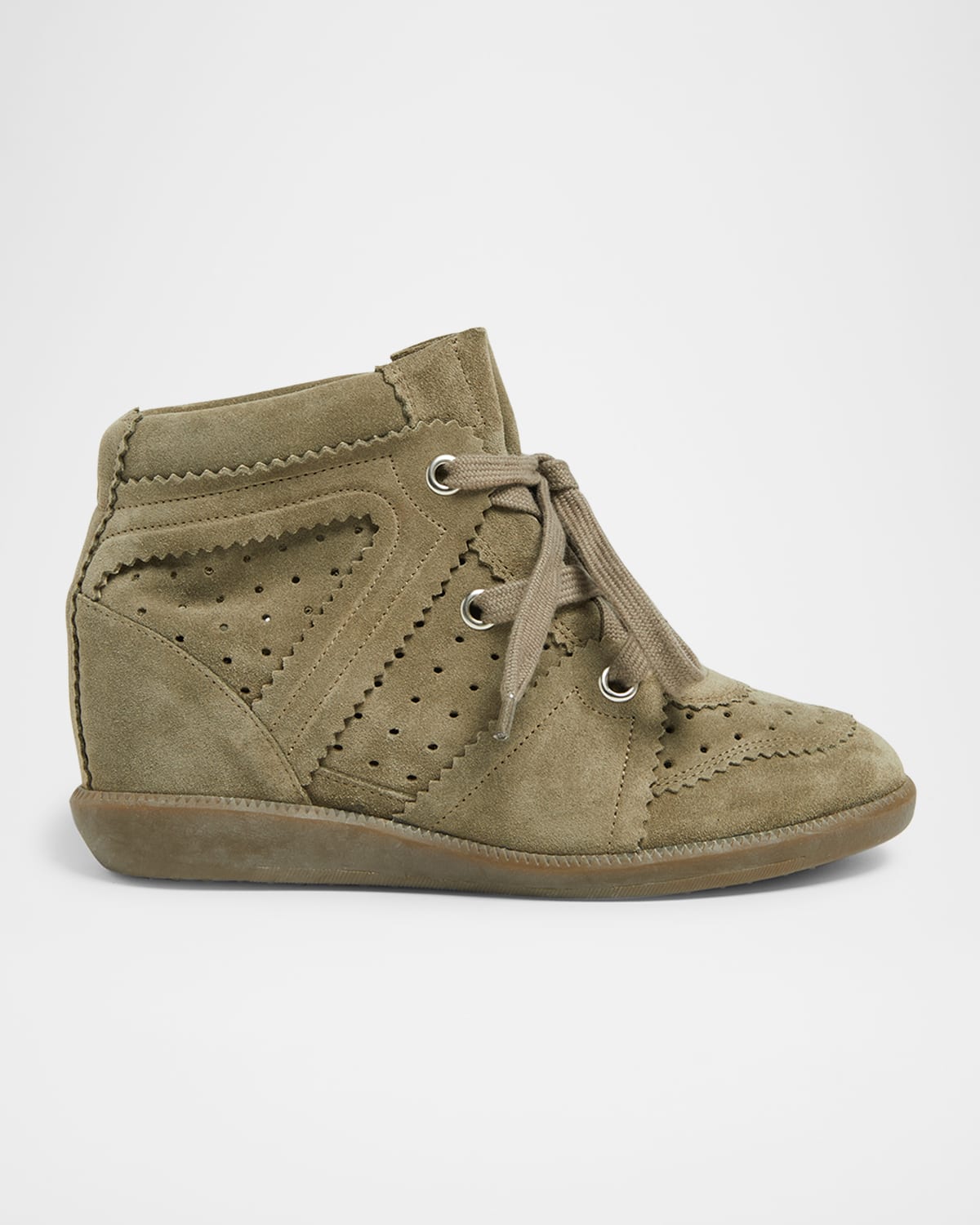 Isabel Marant Bobby Suede Wedge Sneakers