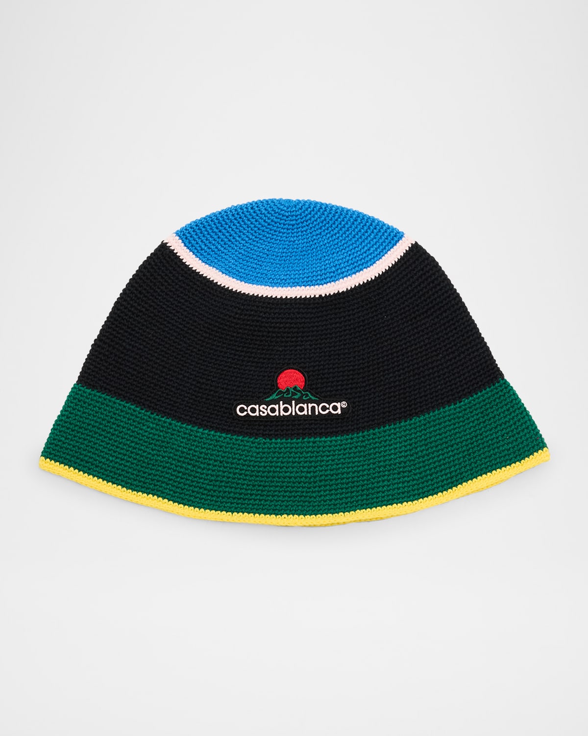 Casablanca Men's Color-block Embroidered Logo Beanie Hat In Multi