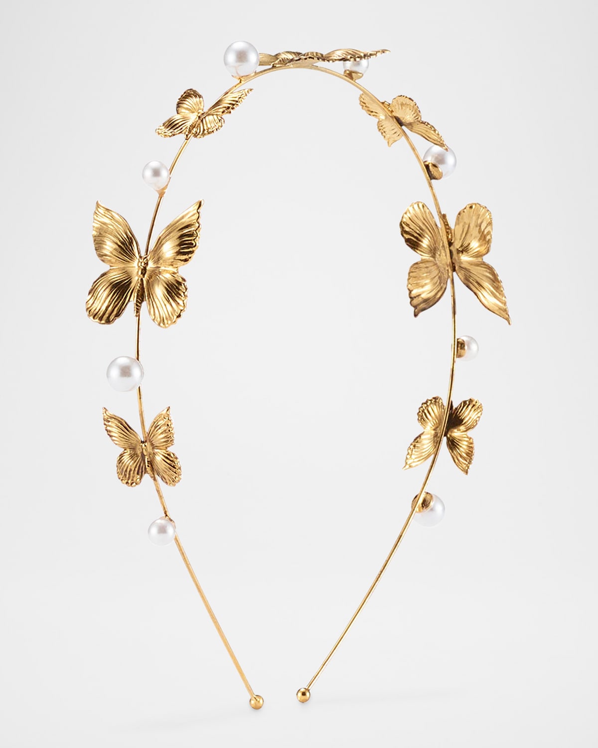 Silvie Butterfly & Faux Pearl Headband