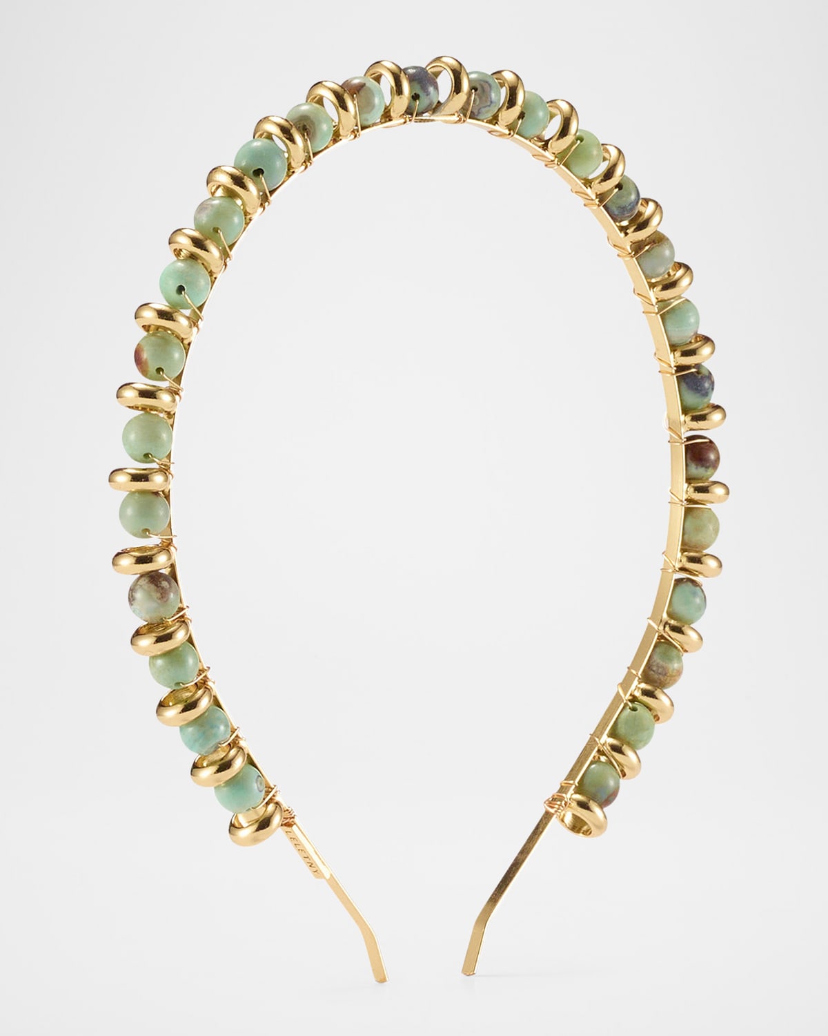 Lelet Ny Xenia Stone Beaded Strand Headband In Green