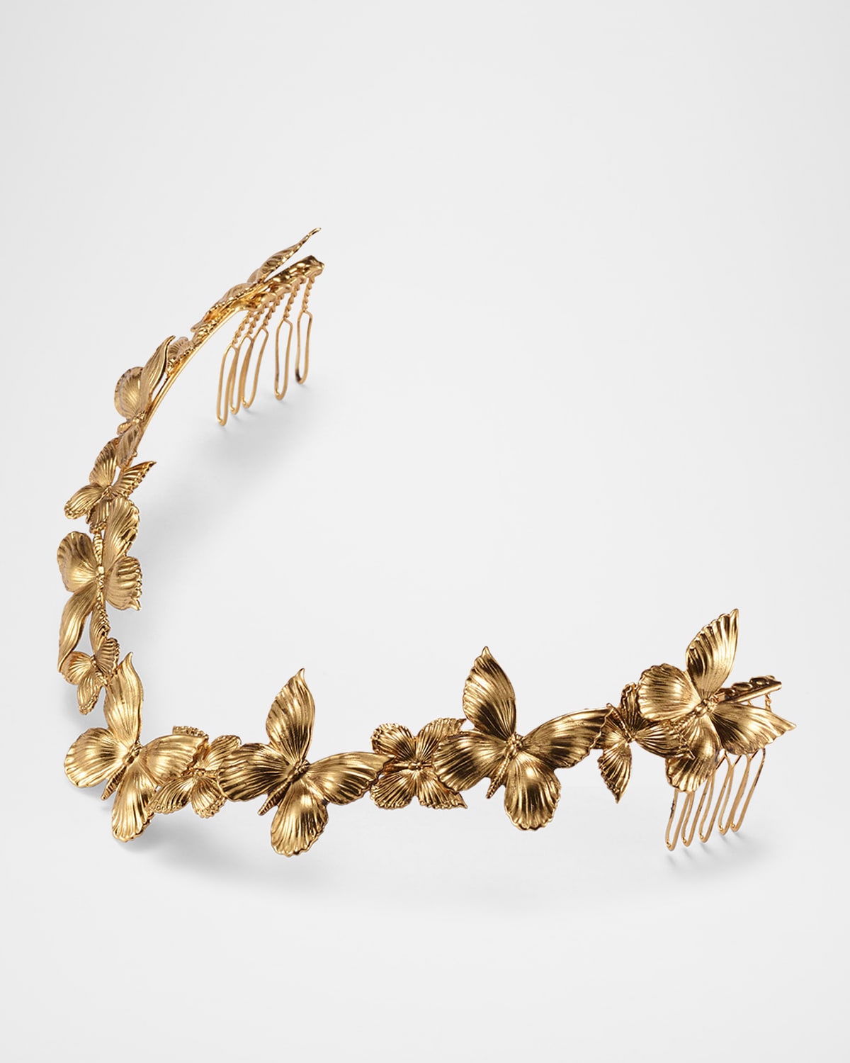 14K Gold Plated Silvie Butterfly Vee Halo