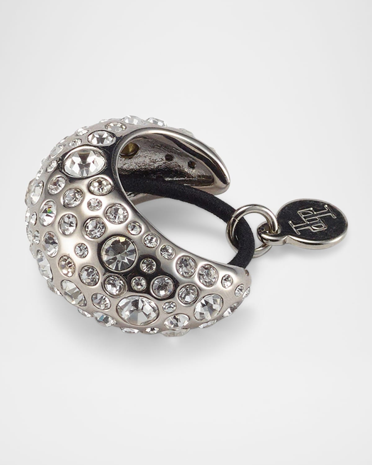 Lelet Ny Mini Dome Pave Crystal Pony Cuff In Silver