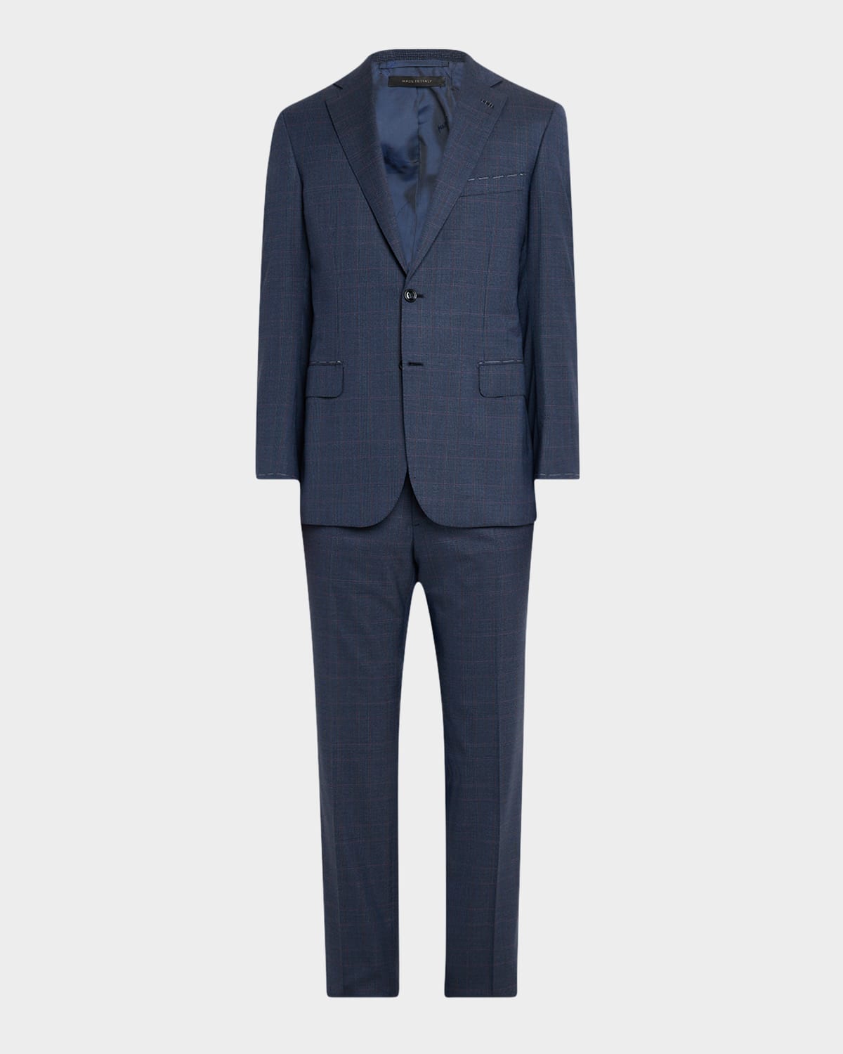 Men's Wool Plaid Two-Piece Suit