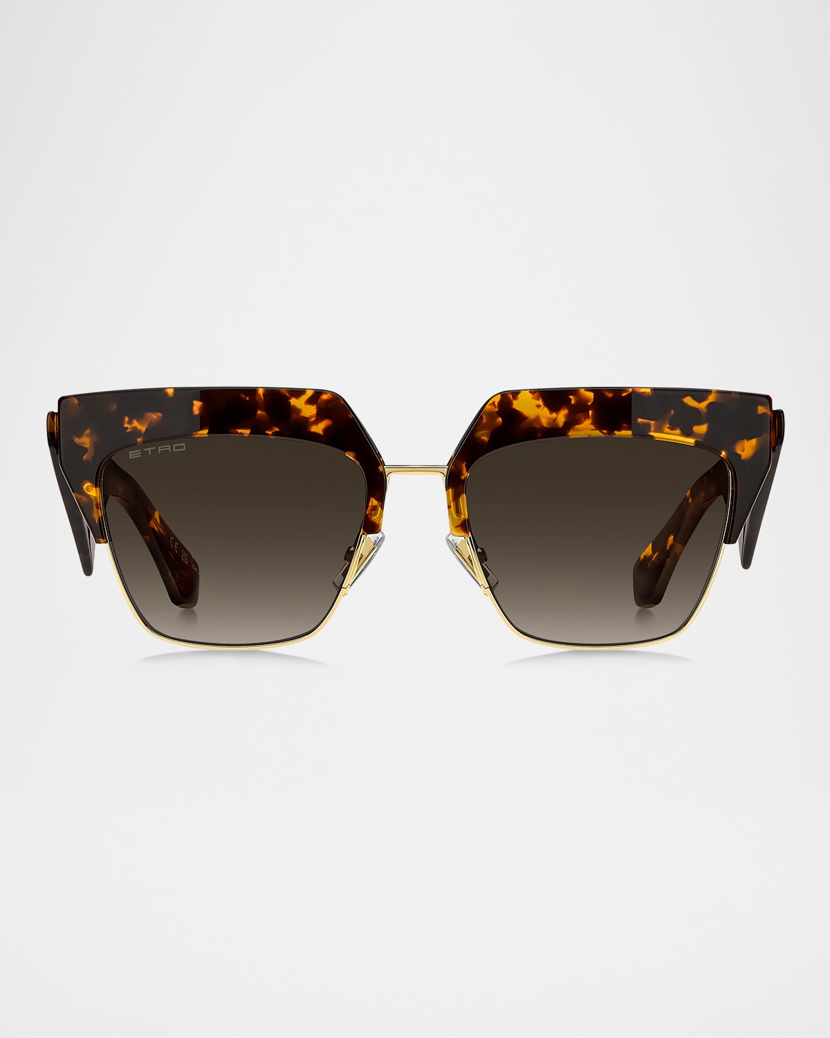 Etro Club Acetate & Metal Square Sunglasses