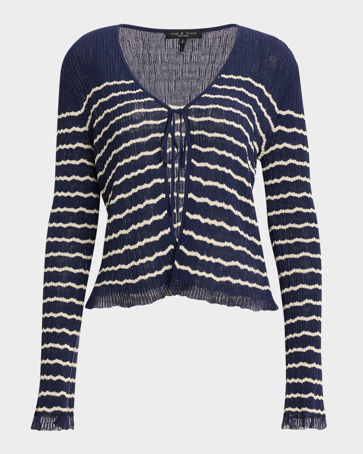 Rag & Bone Chiara Stripe Tie-front Cardigan