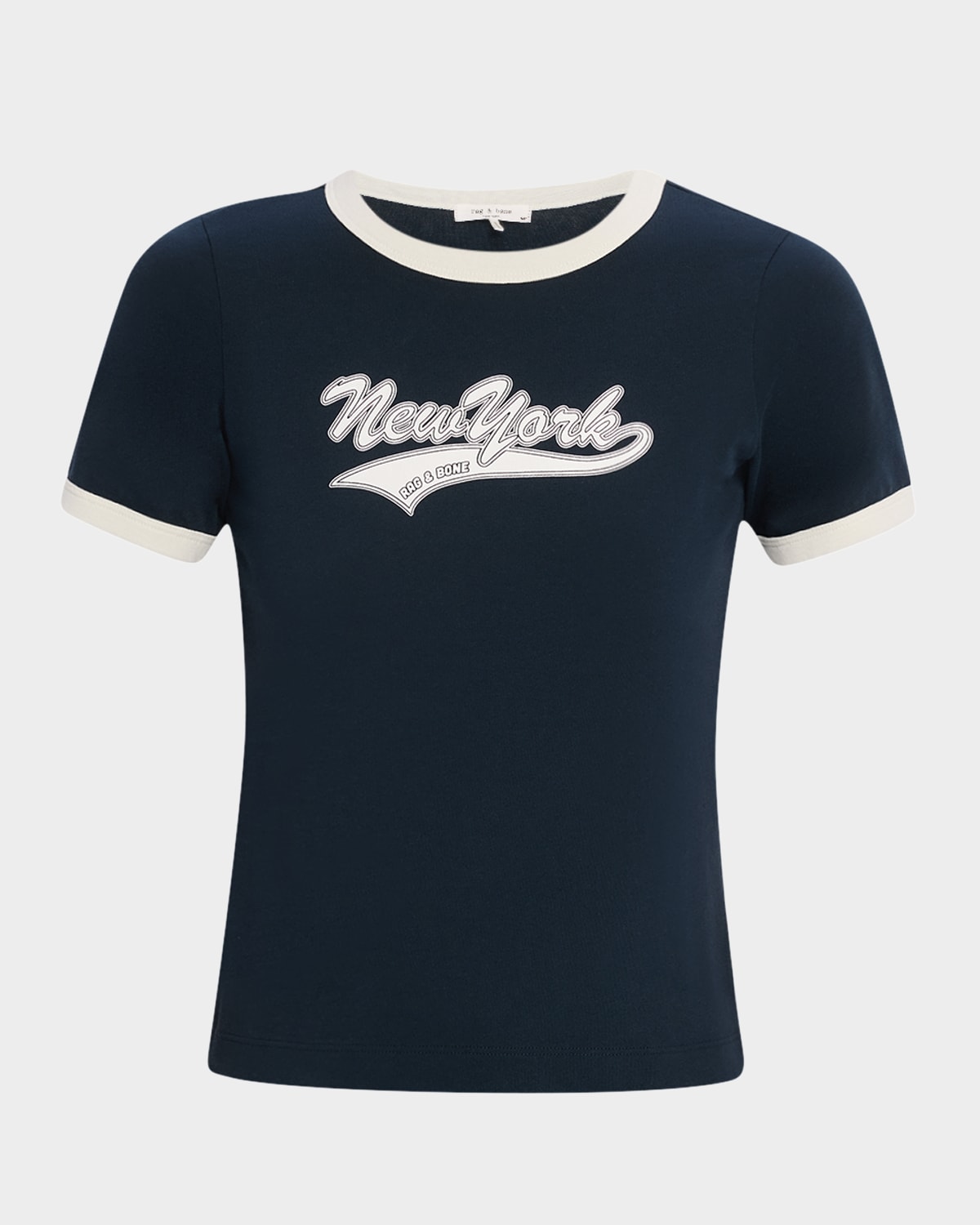 Rag & Bone Mica Short-sleeve New York Ringer Tee In Blue