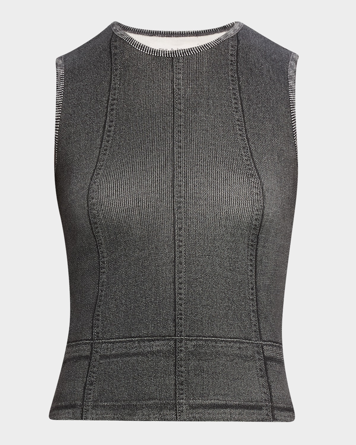 Rag & Bone Miramar Stretch Cotton Rib Muscle Tank