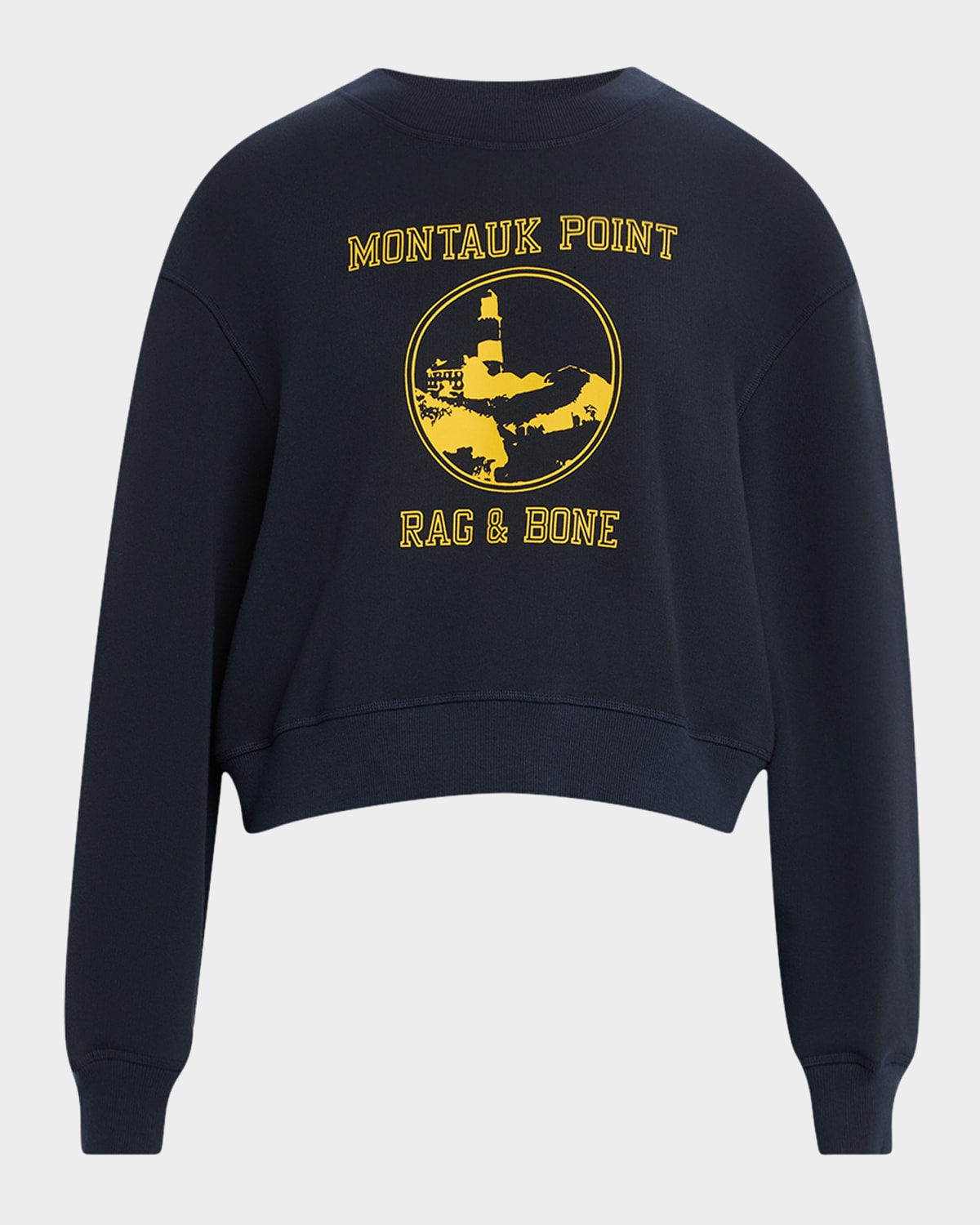 Rag & Bone Montauk Point Graphic-print Cropped Sweatshirt