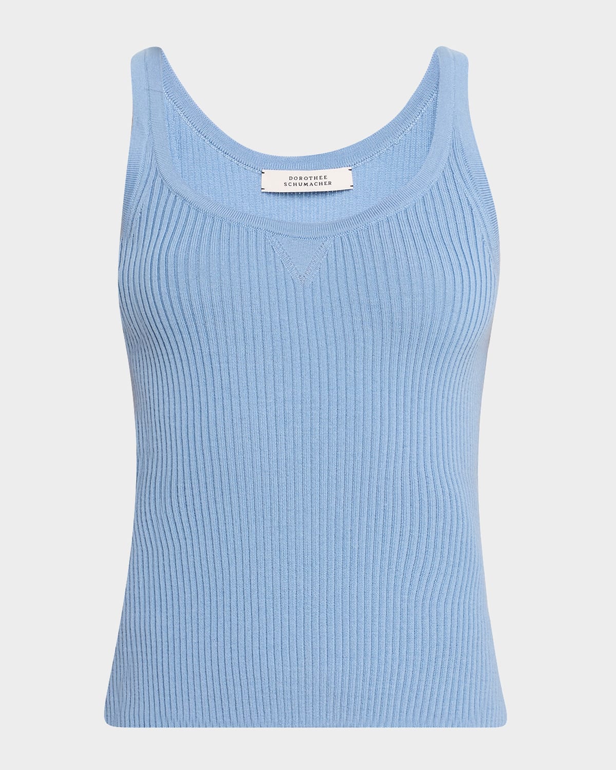 Dorothee Schumacher Embellished Merino Ribbed Scoop-neck Top