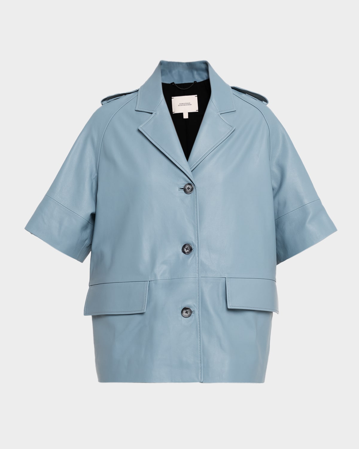 Sleek Statement I Lambskin Leather Coat