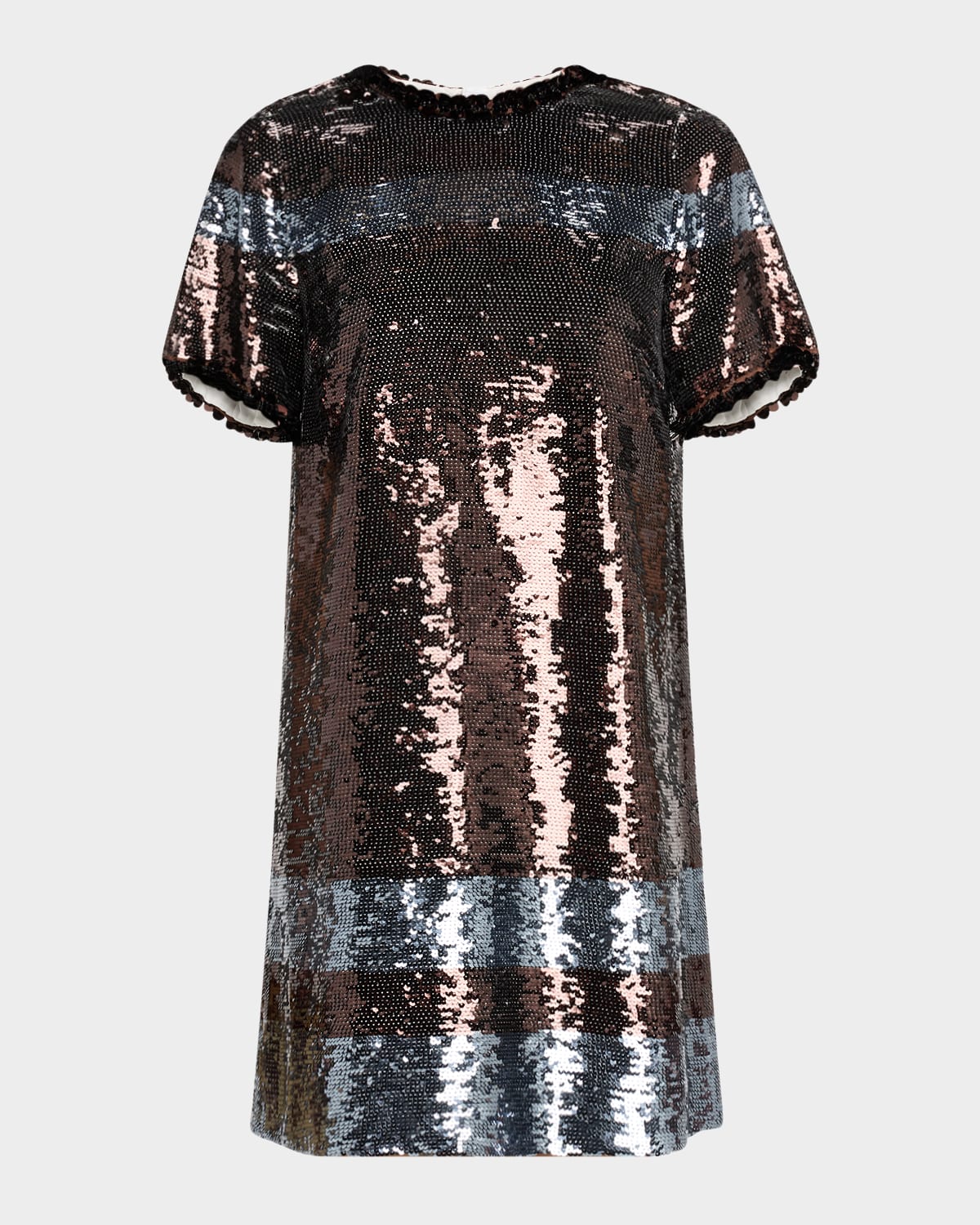 DOROTHEE SCHUMACHER Sparkling Shine Striped Sequin Mini Dress