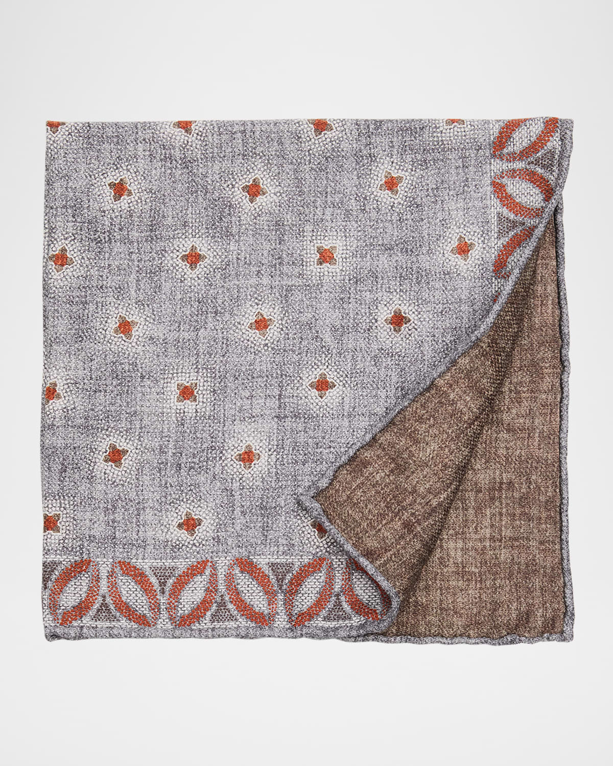 Men's Silk Floral Print Pocket Square