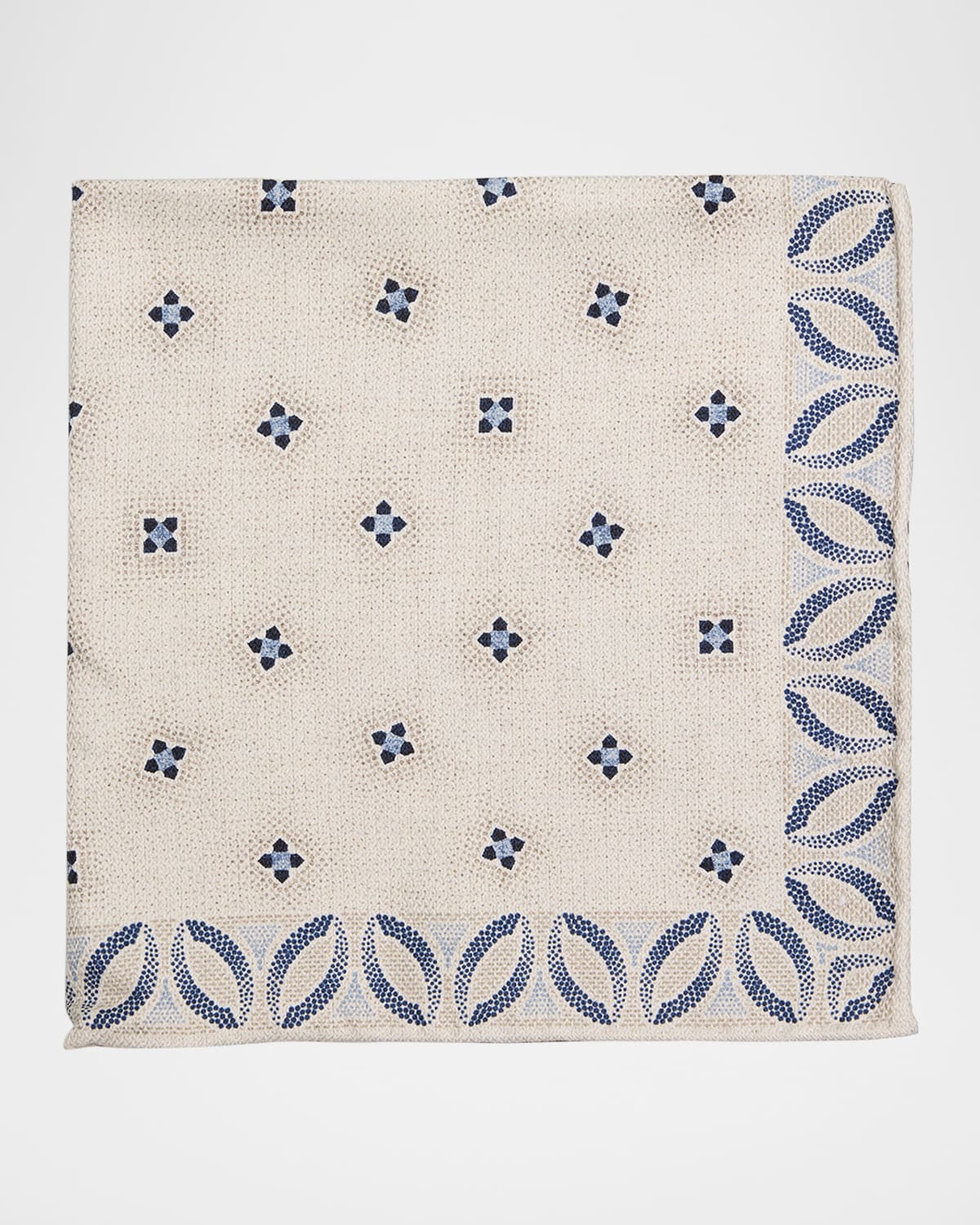 Men's Silk Floral Print Pocket Square