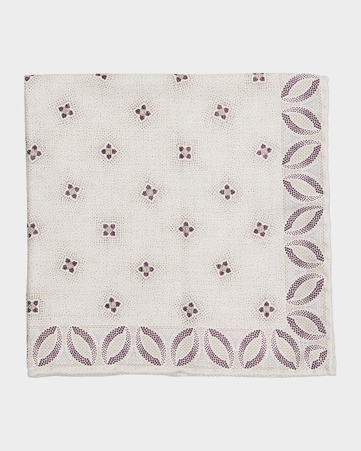 Men's Silk Floral Print Pocket Square