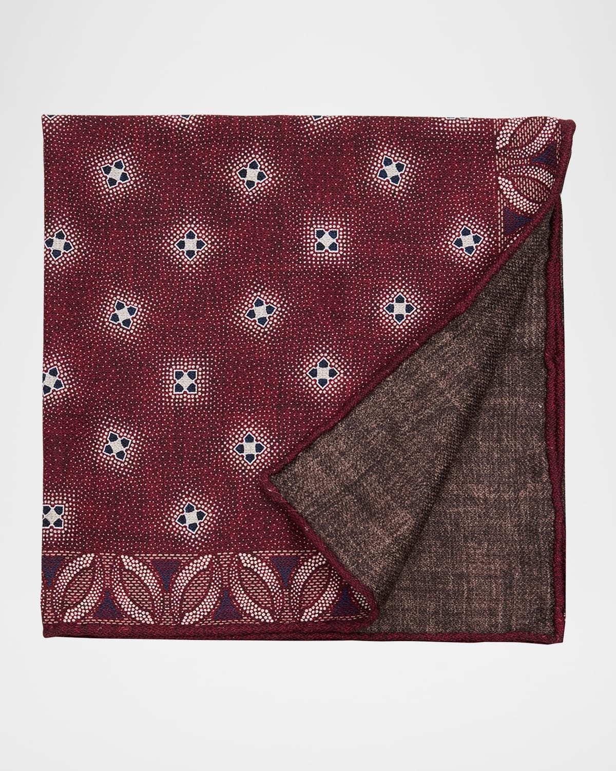 Men's Silk Floral Print Pocket Square