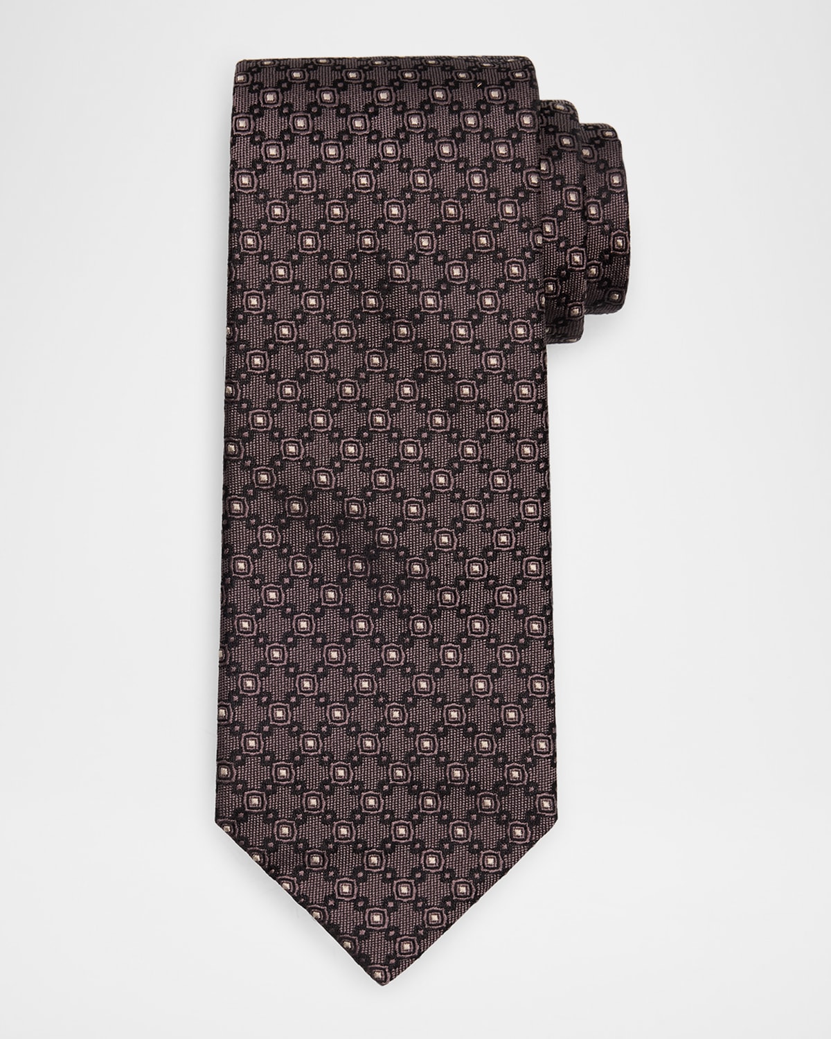 Men's Silk and Cotton Jacquard Tie