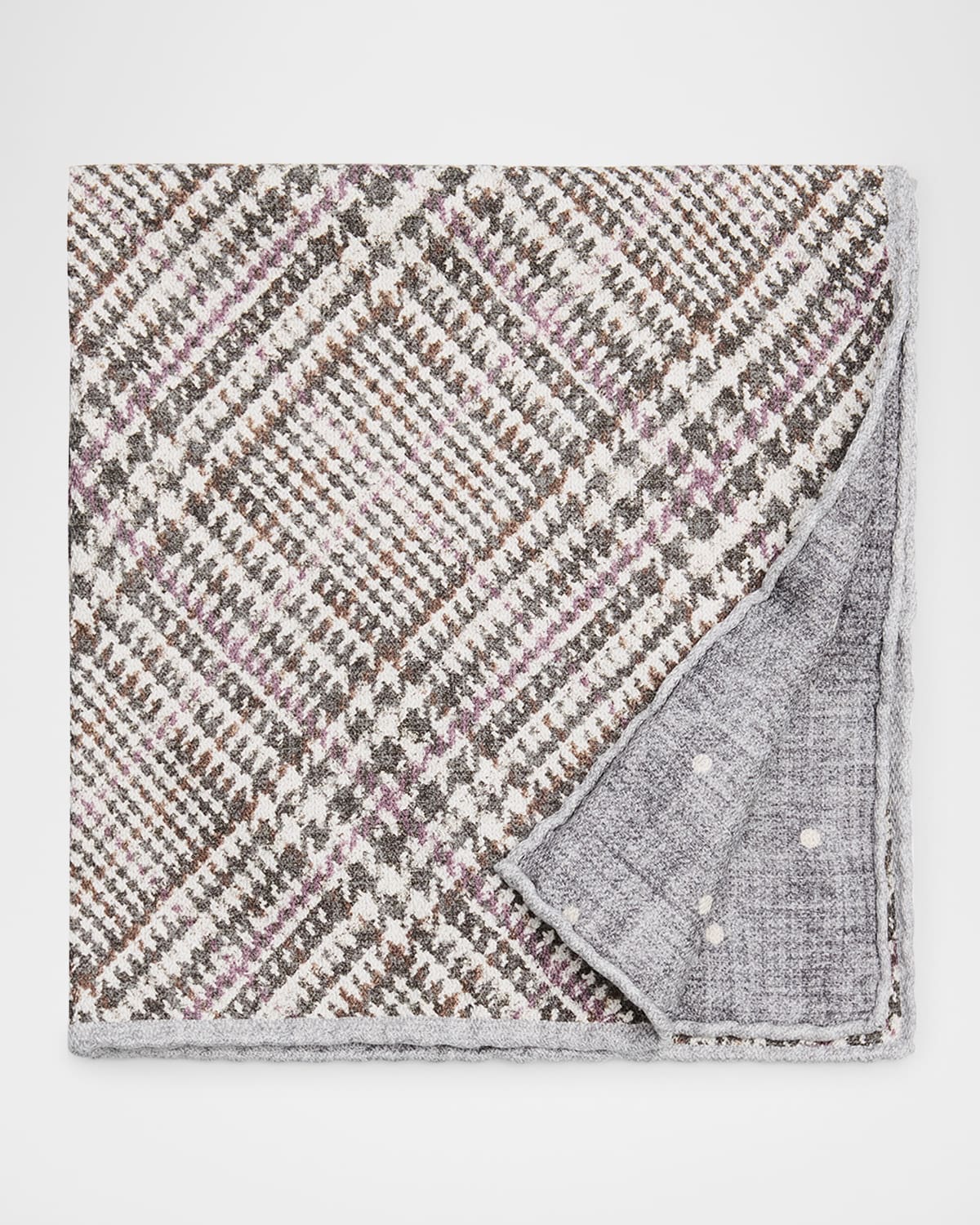 Men's Tartan Check Silk Pocket Square