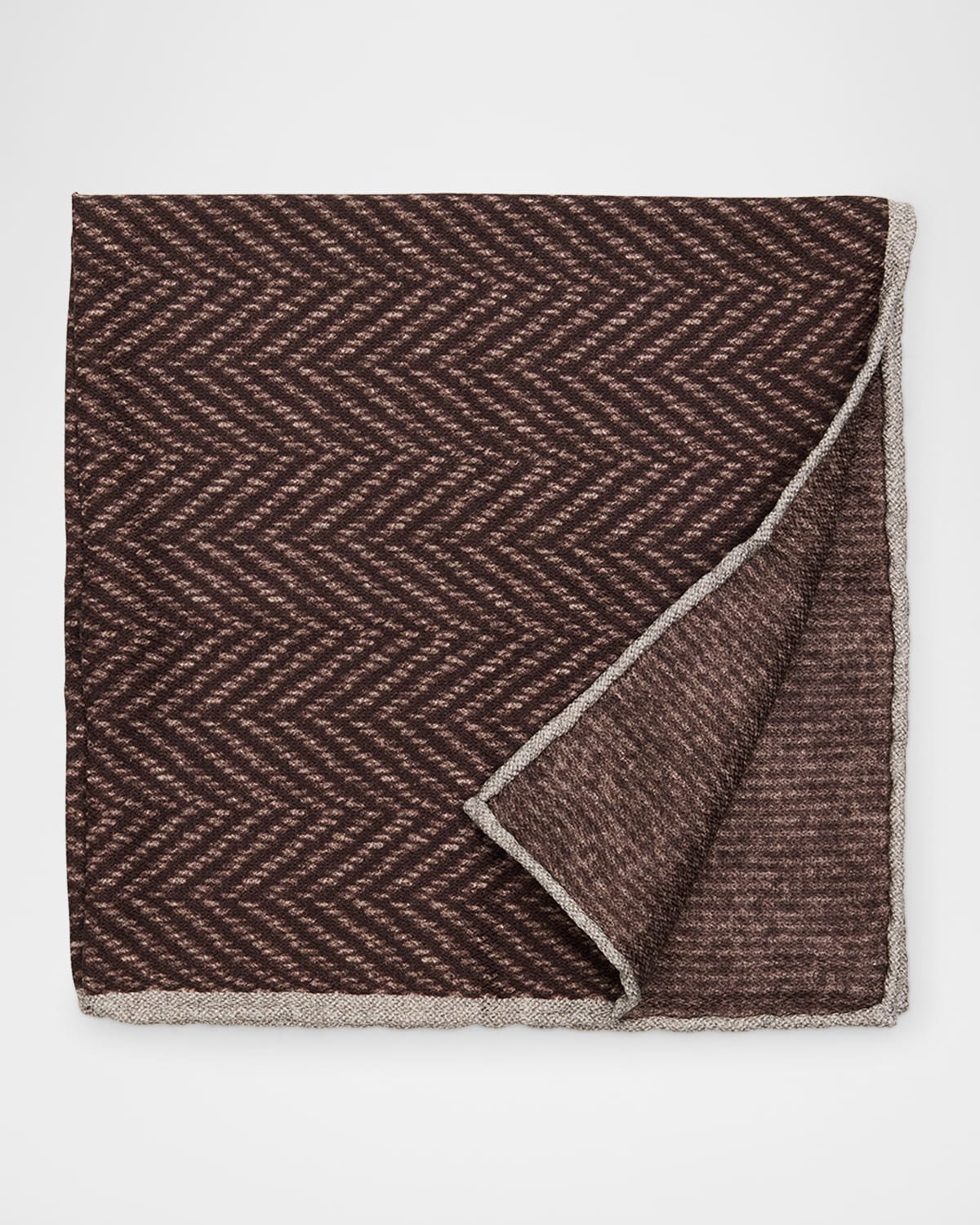 Men's Chevron-Print Silk Pocket Square