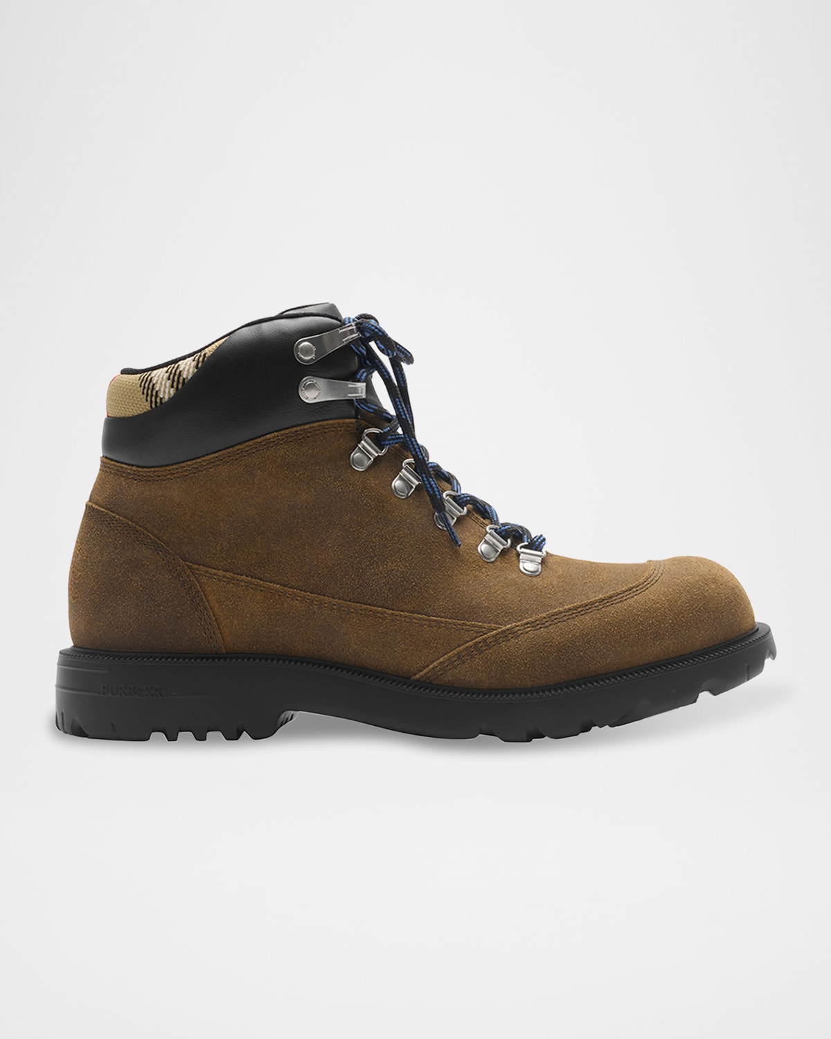 Burberry Men's Moor Suede Lace-up Boots In Brown