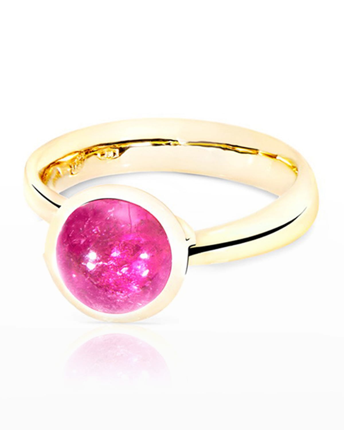 Bouton 18k Yellow Gold Pink Tourmaline Ring