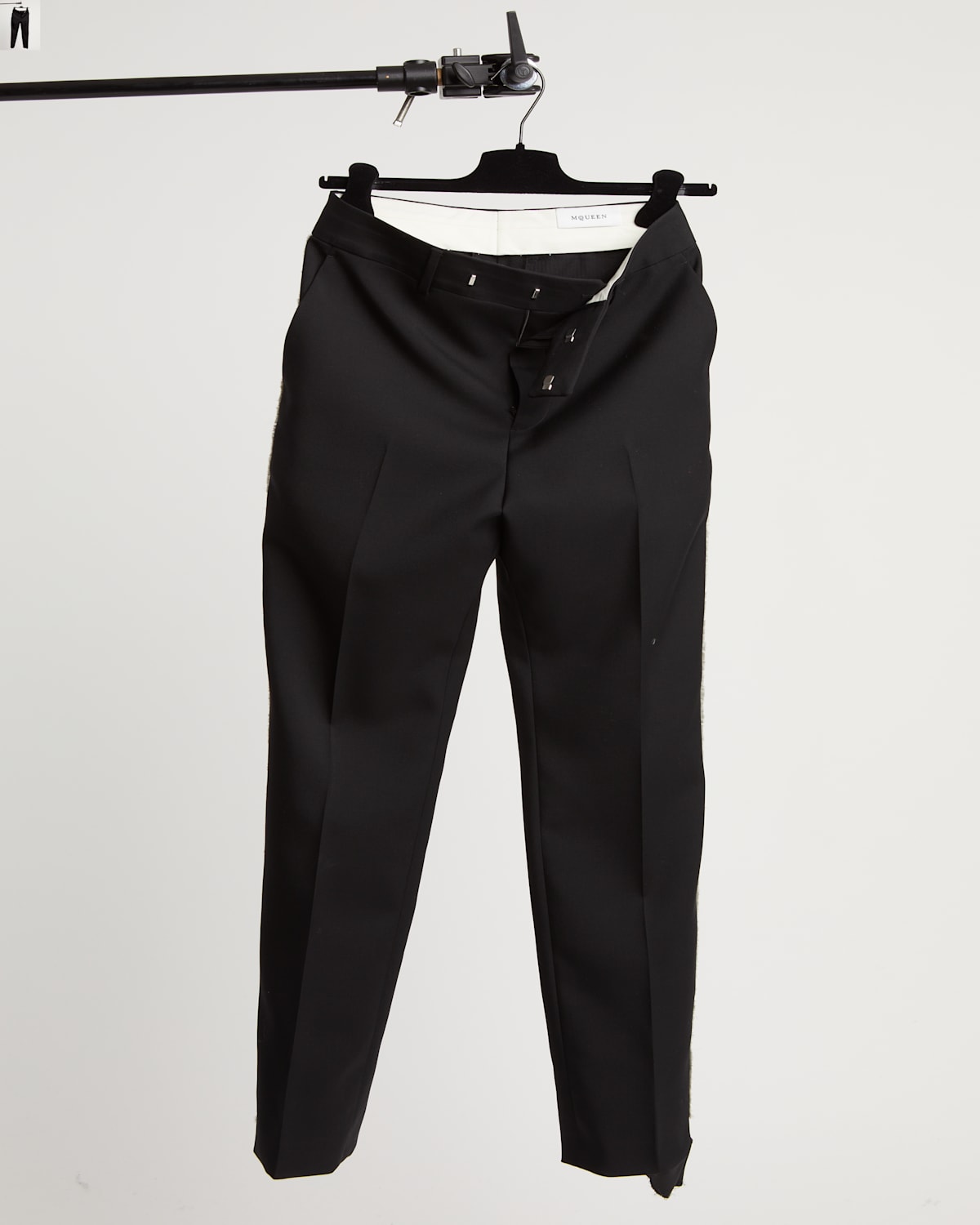 Alexander Mcqueen Men's Raw Edge A Sleek Silhouette Offset By Deconstructed Tuxedo-inspired Trim. Trousers In Black