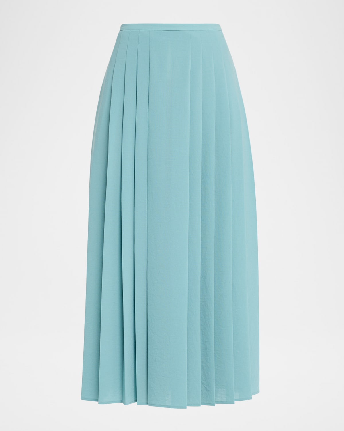 Crete Straight Pleated Midi Skirt