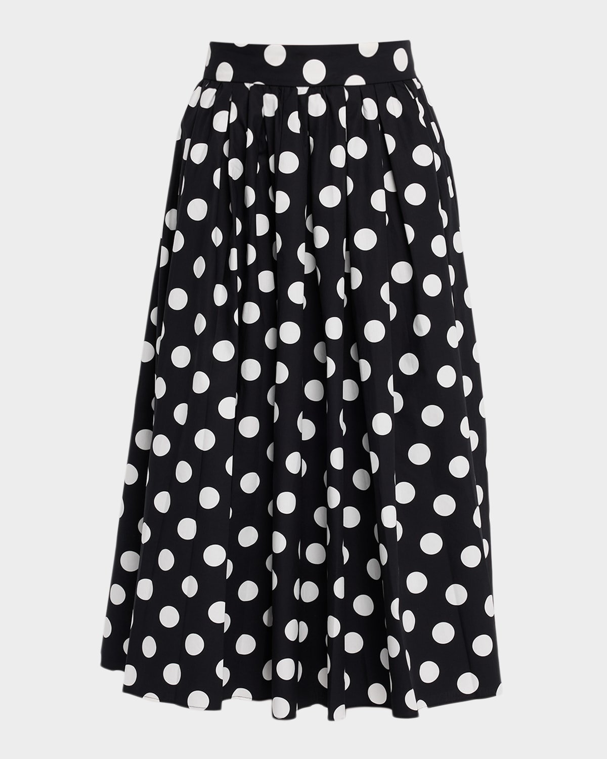 Sans Faff Eden Polka Dot Poplin Skirt In Black