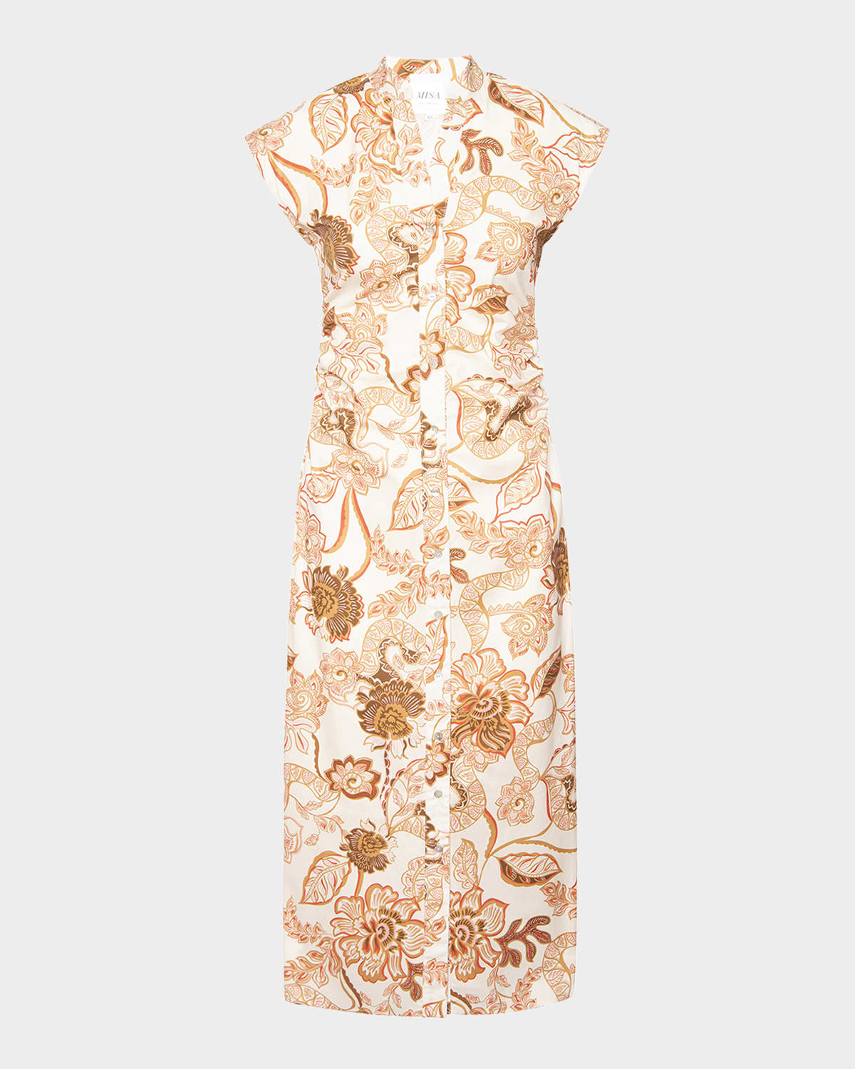Misa Niara Dress In Summer Batik Poplin In Orange