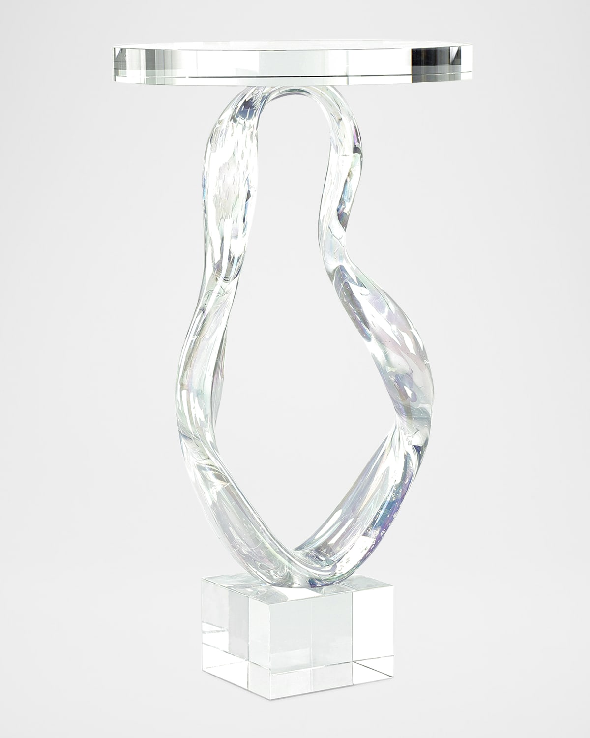 John-richard Collection Prismatic Loop Martini Table In White