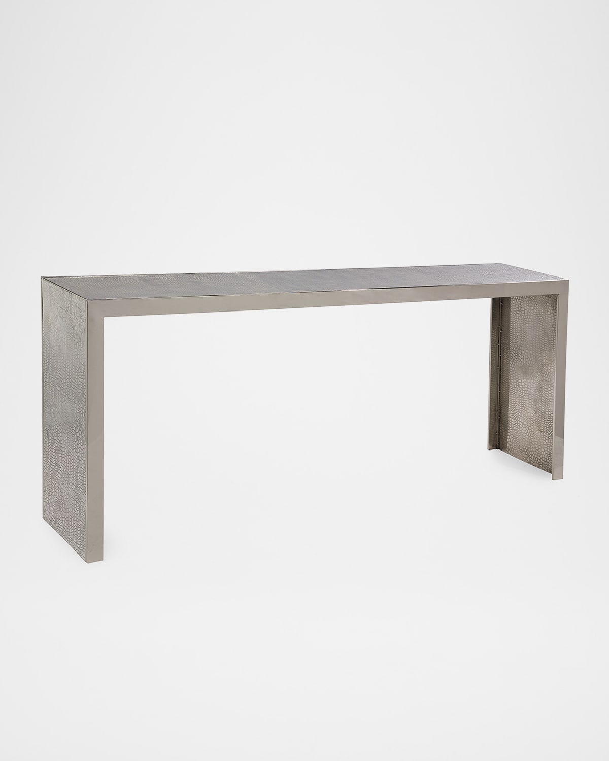 John-richard Collection Silver Serpent Console Table, Large In Gray