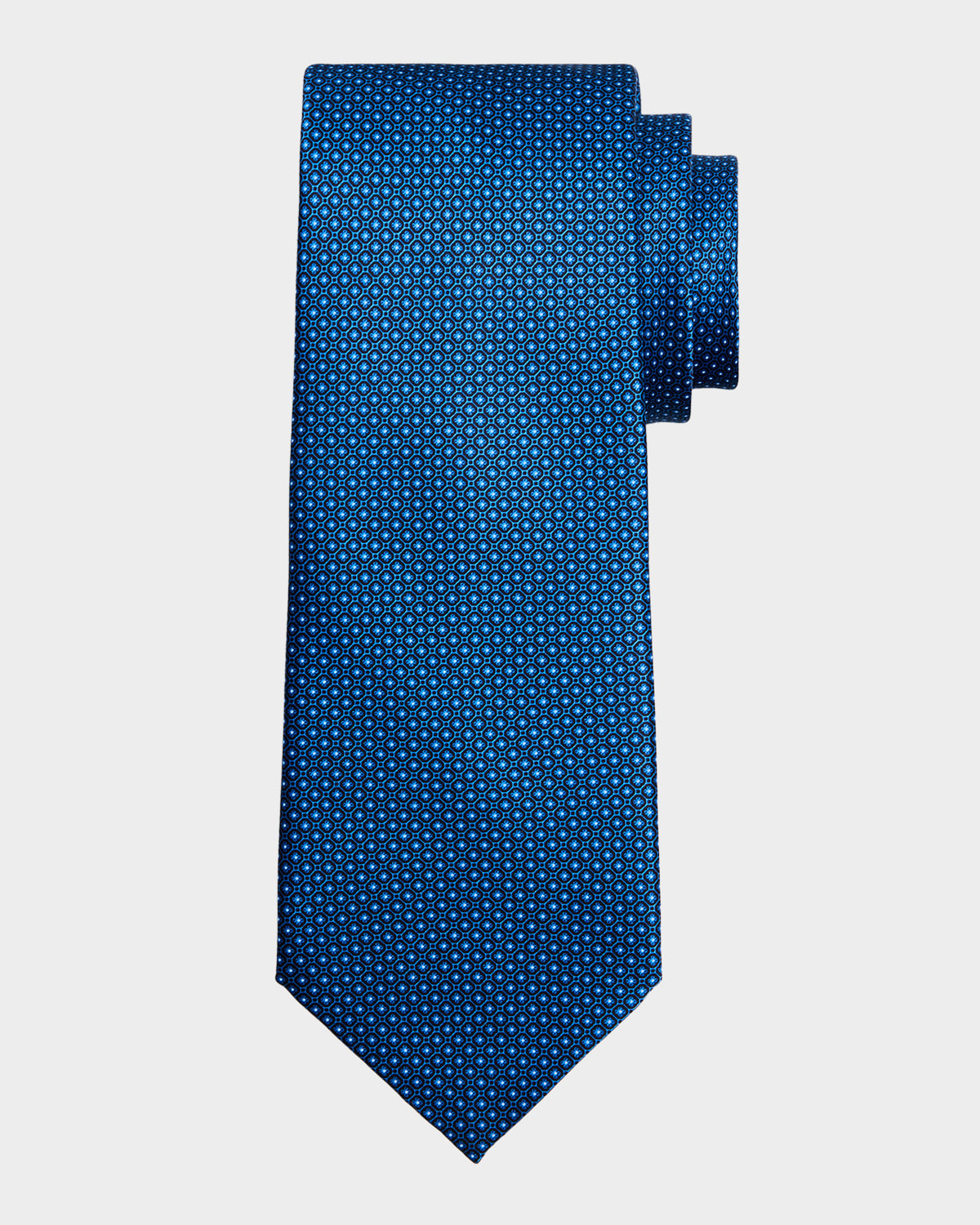 Stefano Ricci Men's Micro-medallion Silk Tie In Blue