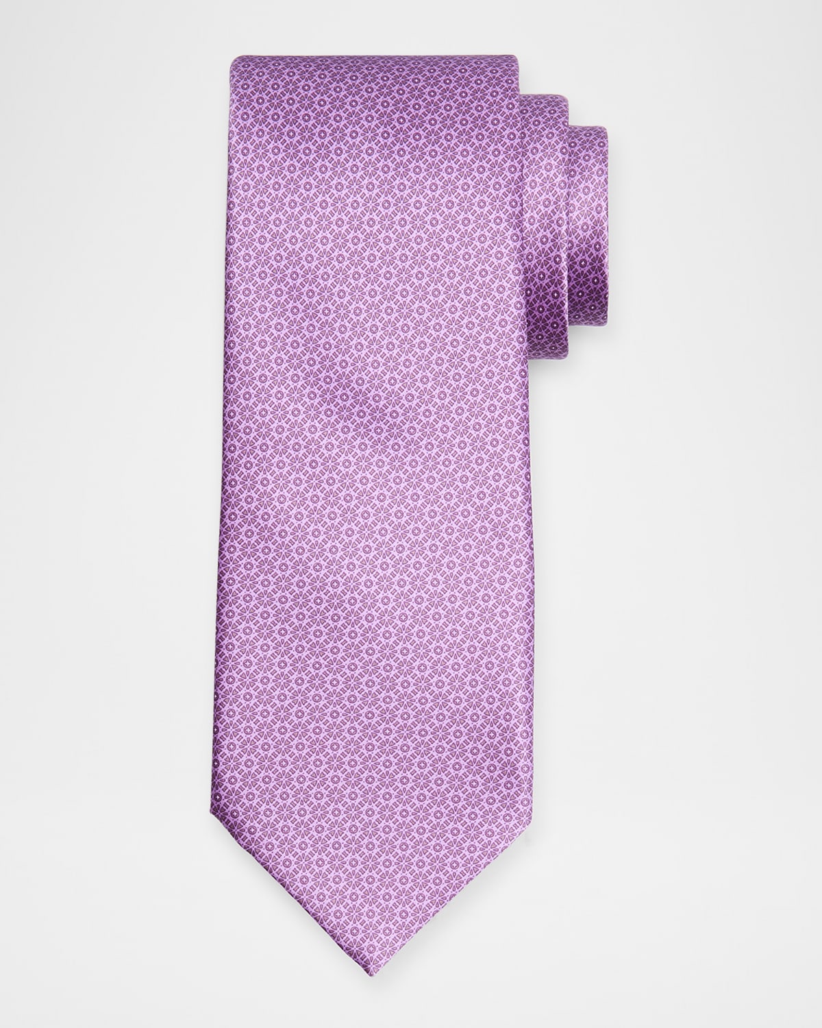 Stefano Ricci Men's Tonal Geometric Silk Tie In Purple