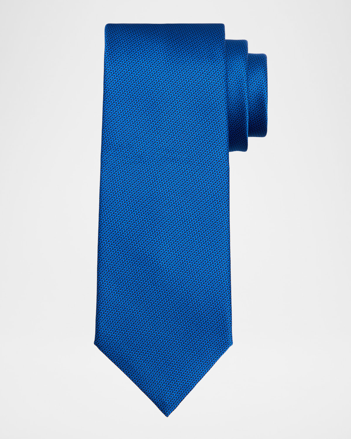 Stefano Ricci Men's Petite Chevron Silk-blend Tie In Blue