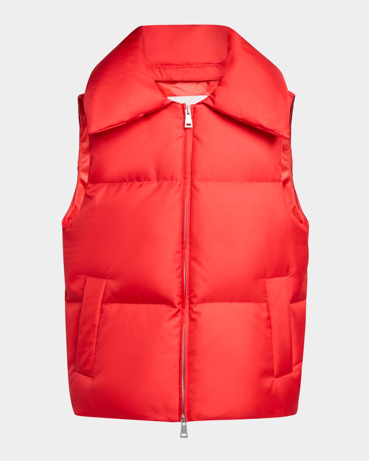 Moncler X Qui Hao Linglong Down Vest With Removable Hood In Red