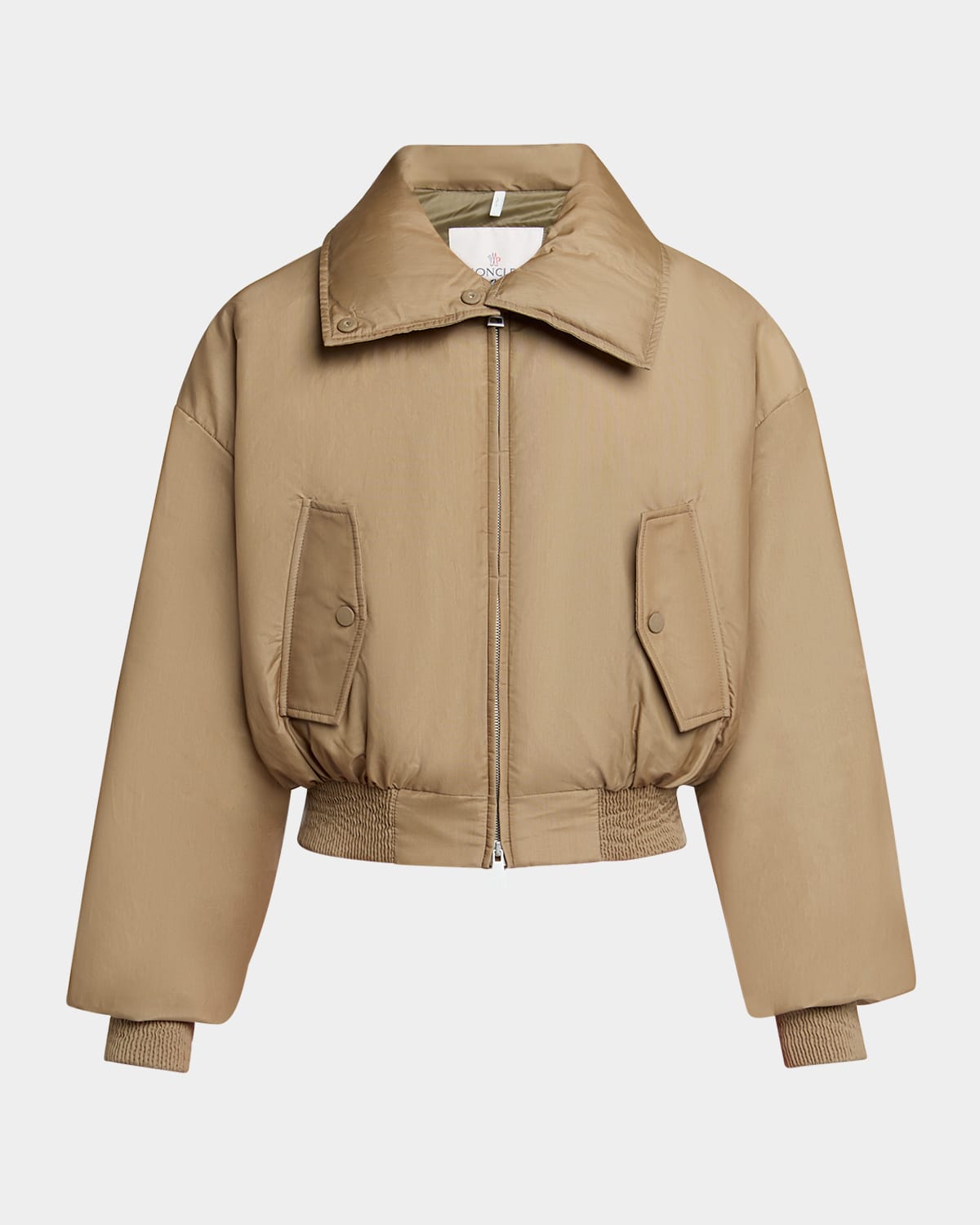 Moncler X Qiu Hao Chao Cropped Down Bomber Jacket In Multi