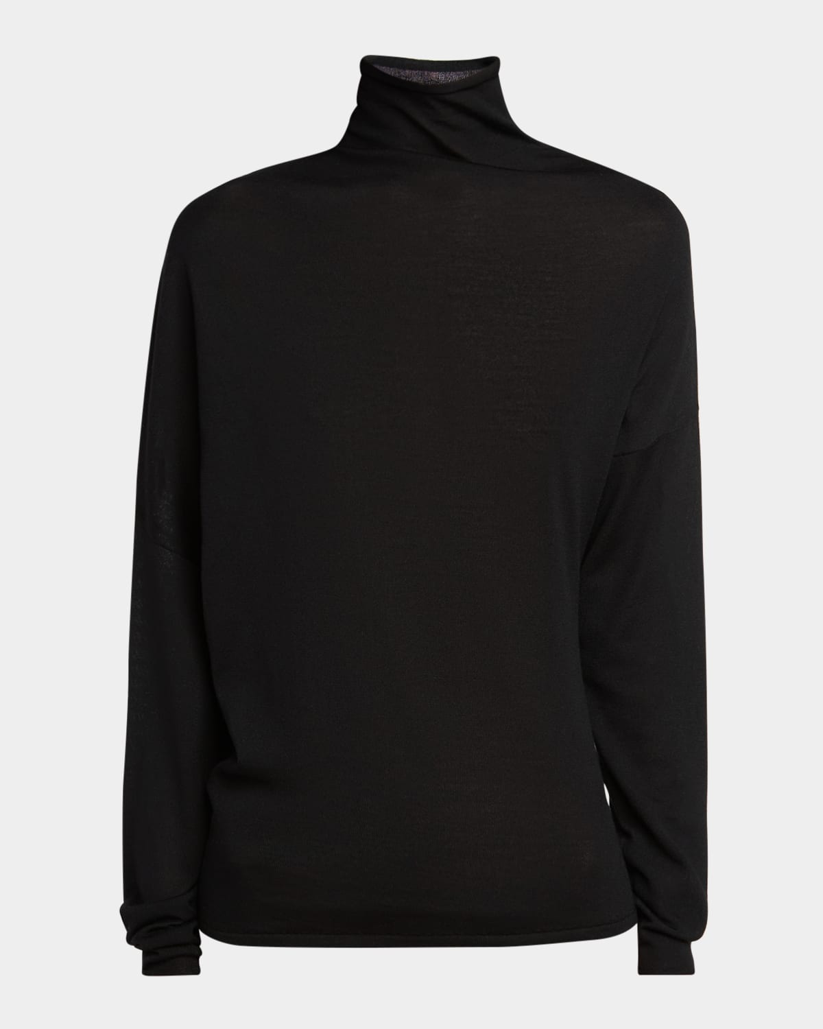 Moncler X Qiu Hao Wool And Silk Turtleneck In Black