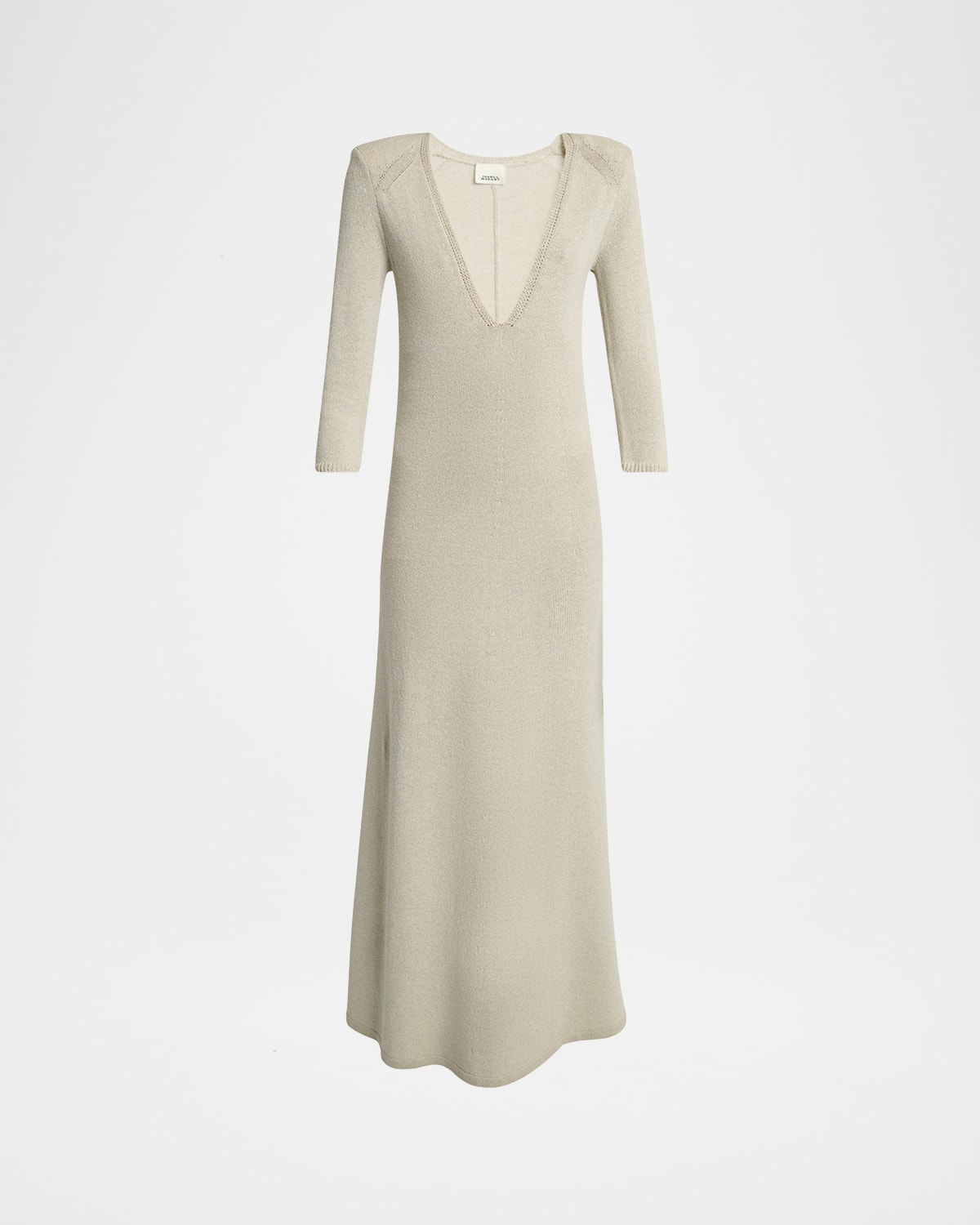 Isabel Marant Salina Fluid Tailoring Wool Dress In Neutral