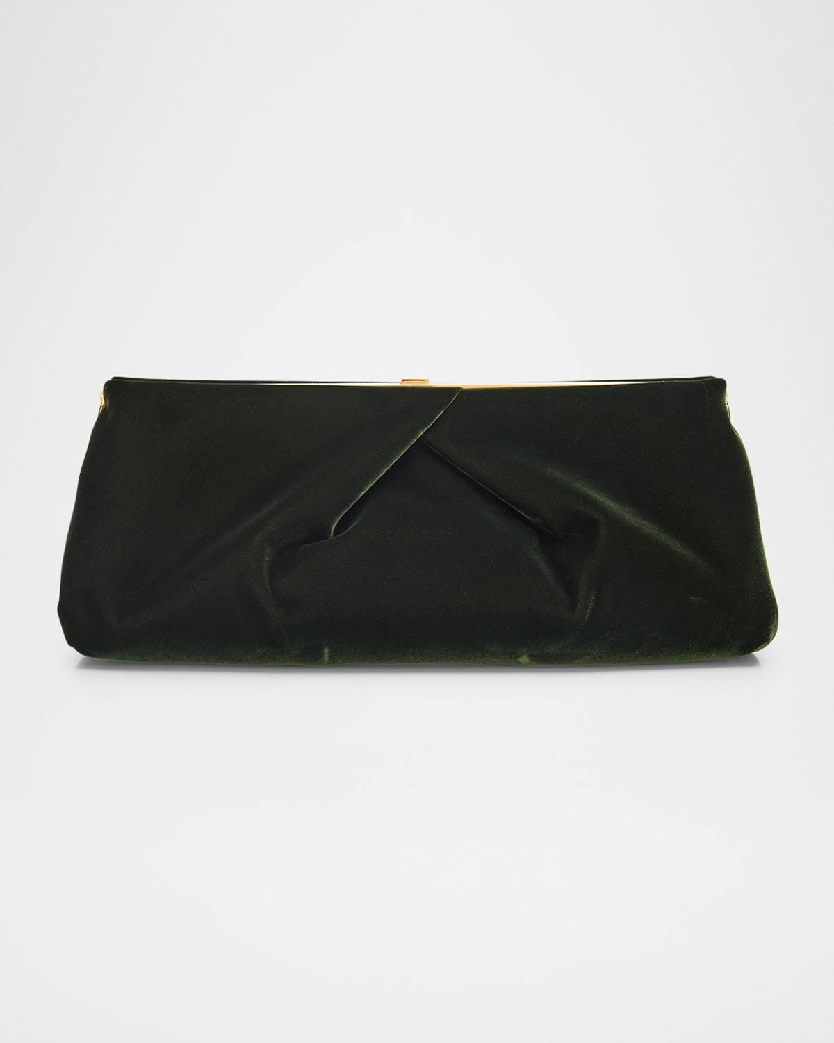 Dries Van Noten Velvety Viscose Clutch Bag In Brown