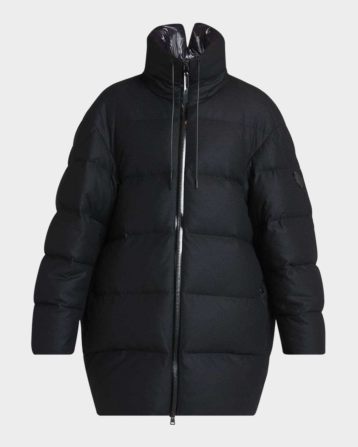 Moncler Genius Maarutha Long Down Coat In Black