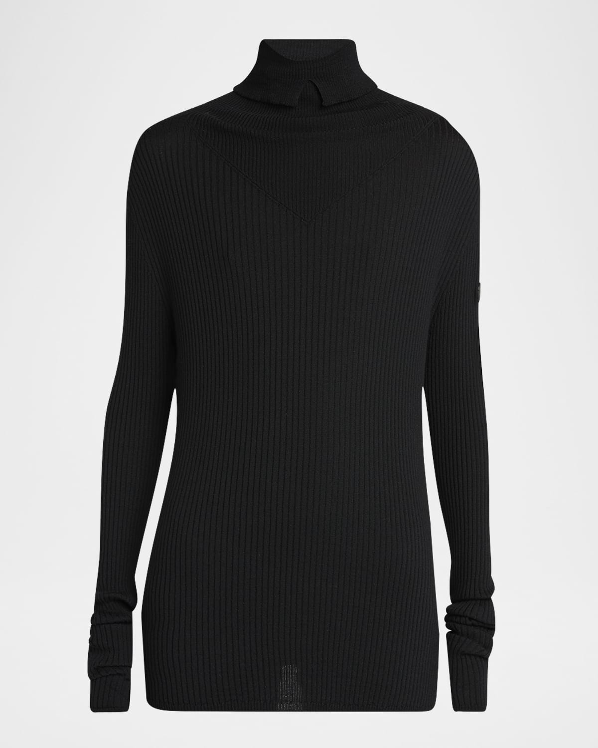 Moncler Genius Ribbed Wool Turtleneck In Black