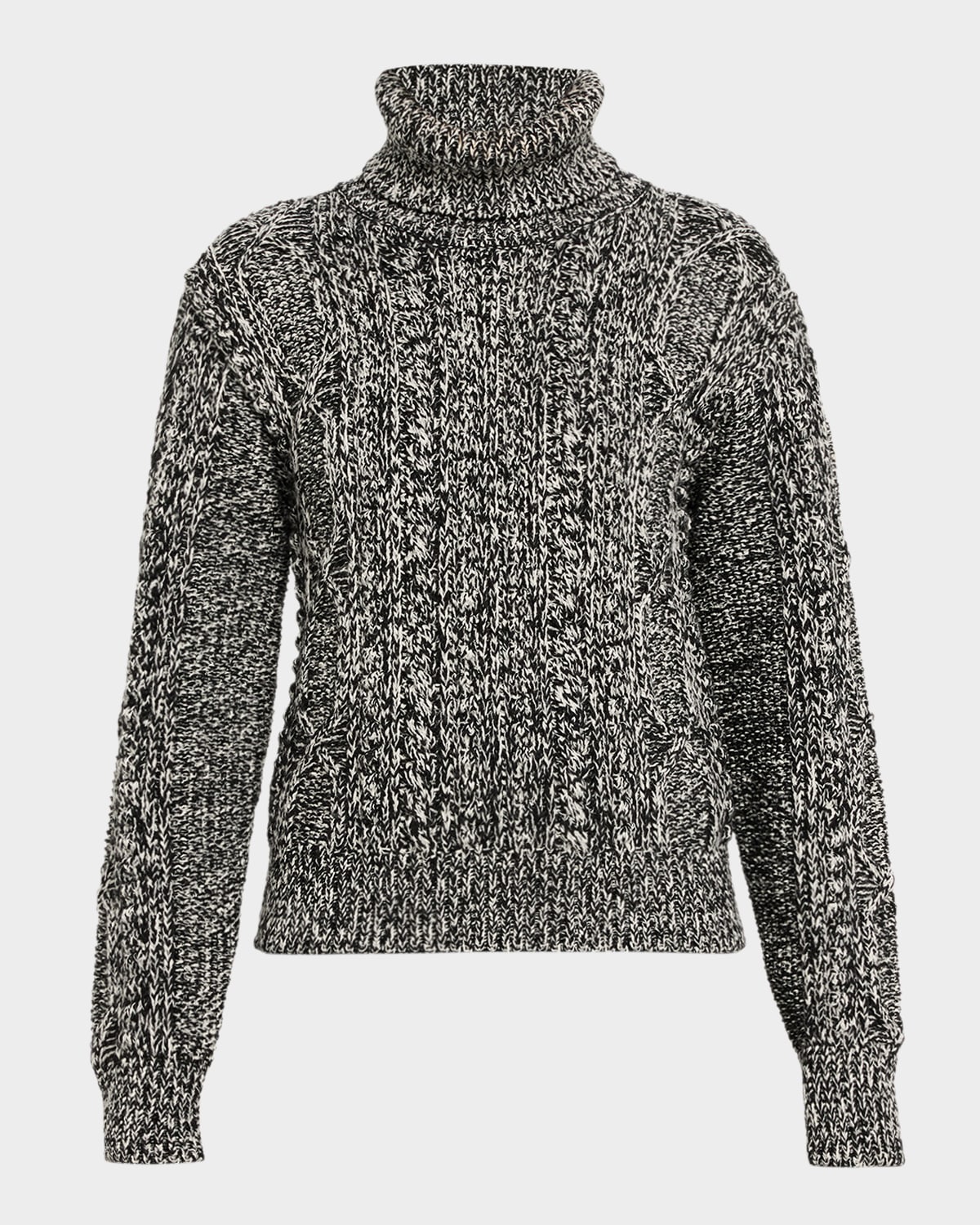 Moncler Wool-blend Turtleneck Sweater In Gray