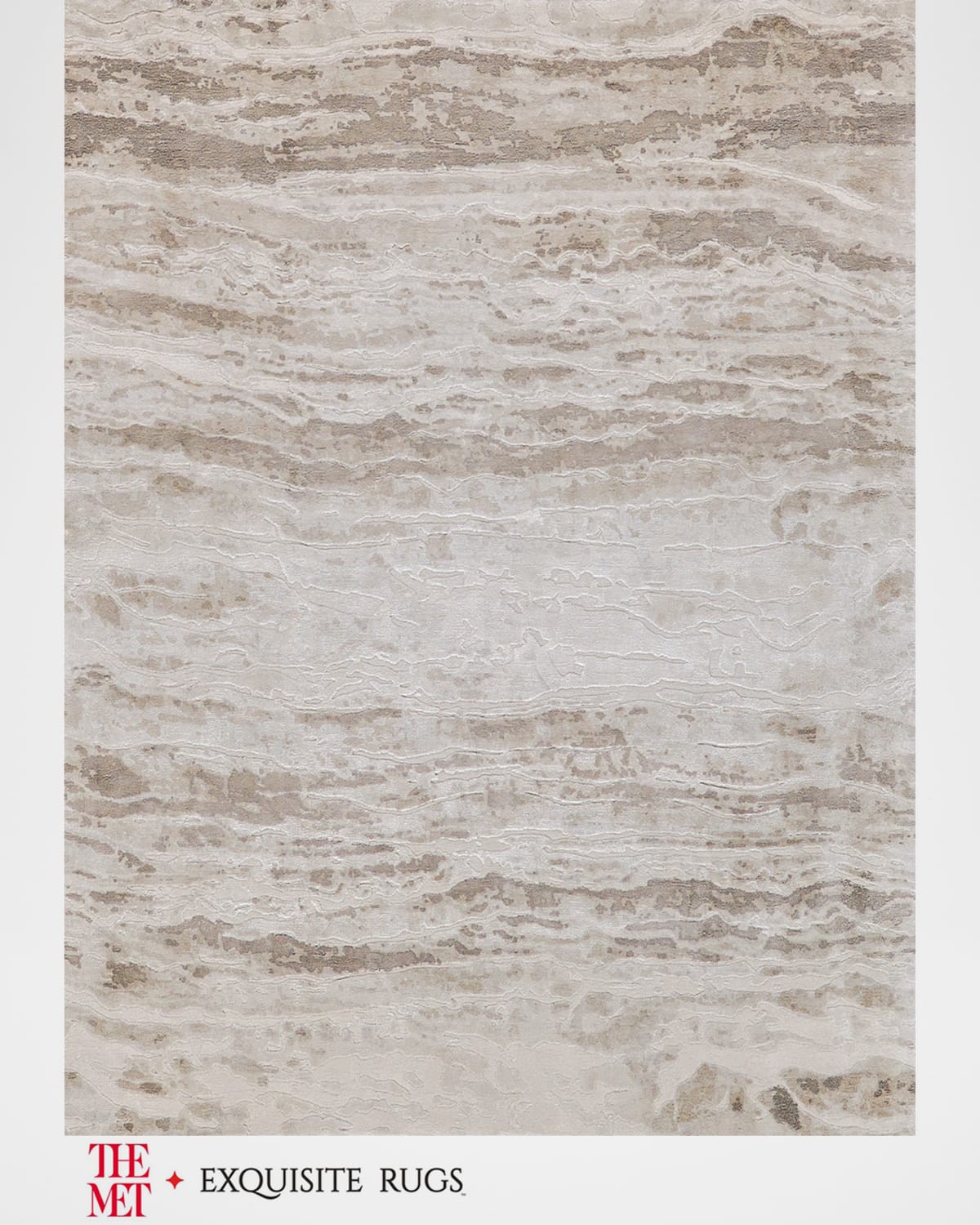 Exquisite Rugs X The Met Travertine Hand-loomed Beige Rug, 12' X 15'