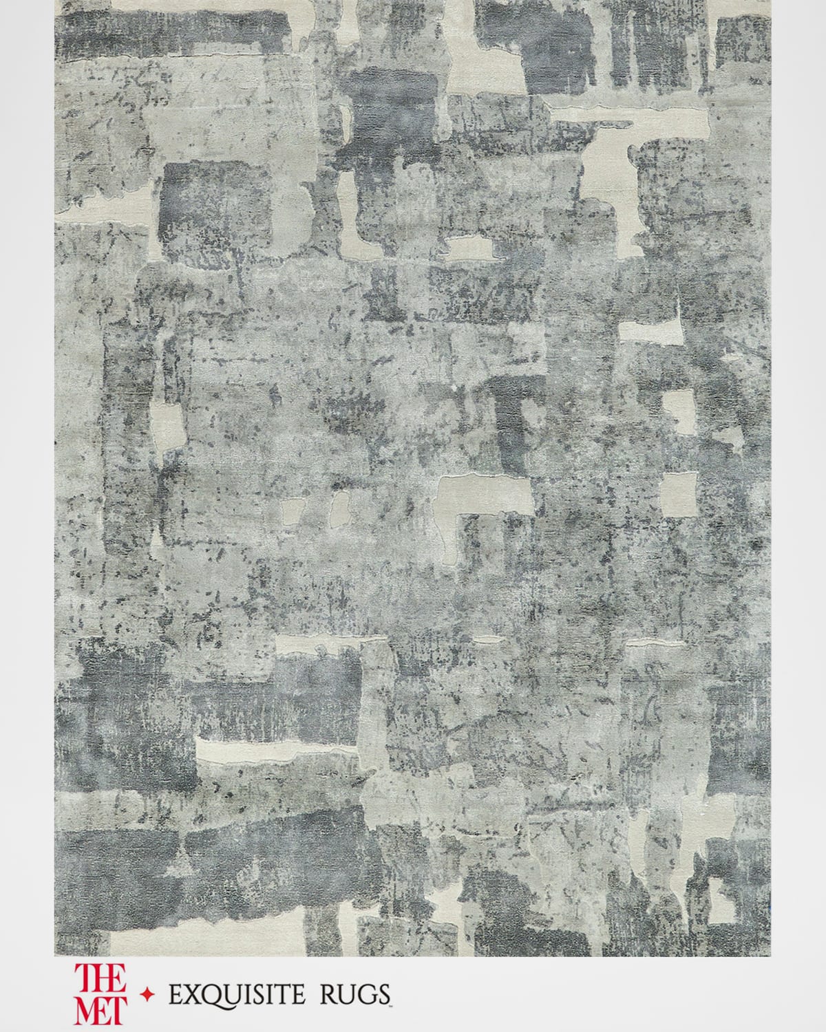 Exquisite Rugs X The Met Papyrus Hand-loomed Gray Rug, 6' X 9'