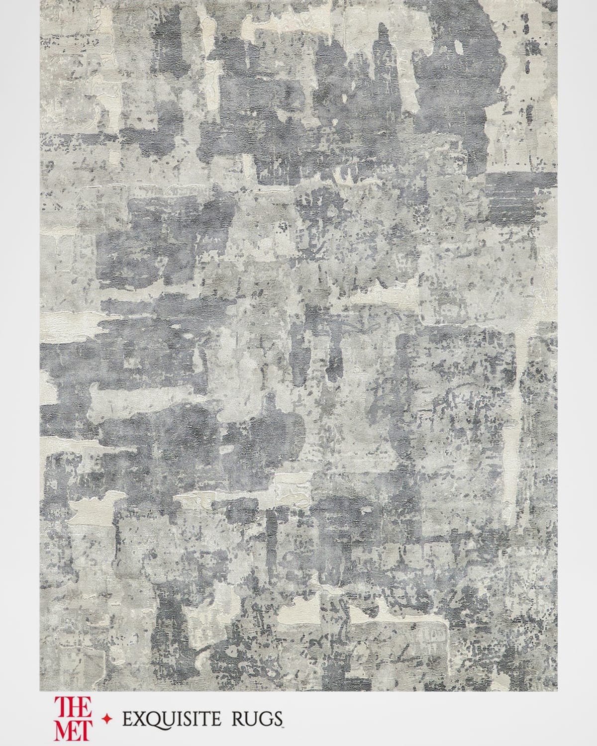 Exquisite Rugs X The Met Papyrus Hand-loomed Blue/gray Rug, 10' X 14'