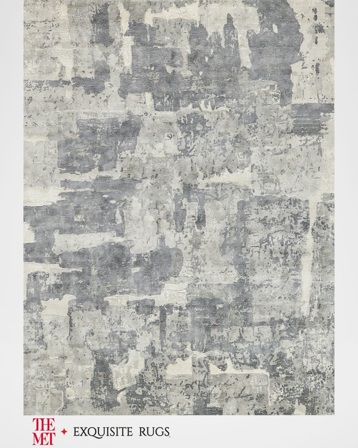 Exquisite Rugs X The Met Papyrus Hand-loomed Blue/gray Rug, 8' X 10'
