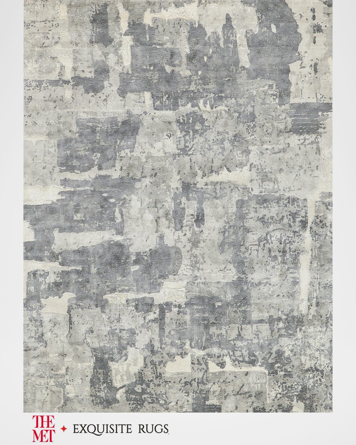 Exquisite Rugs X The Met Papyrus Hand-loomed Blue/gray Rug, 6' X 9'