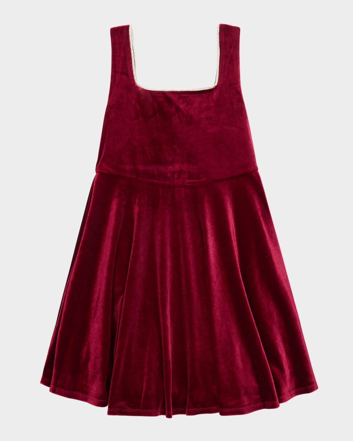 Bardot Junior Kids' Girl's Gracie Velour Mini Dress In Red