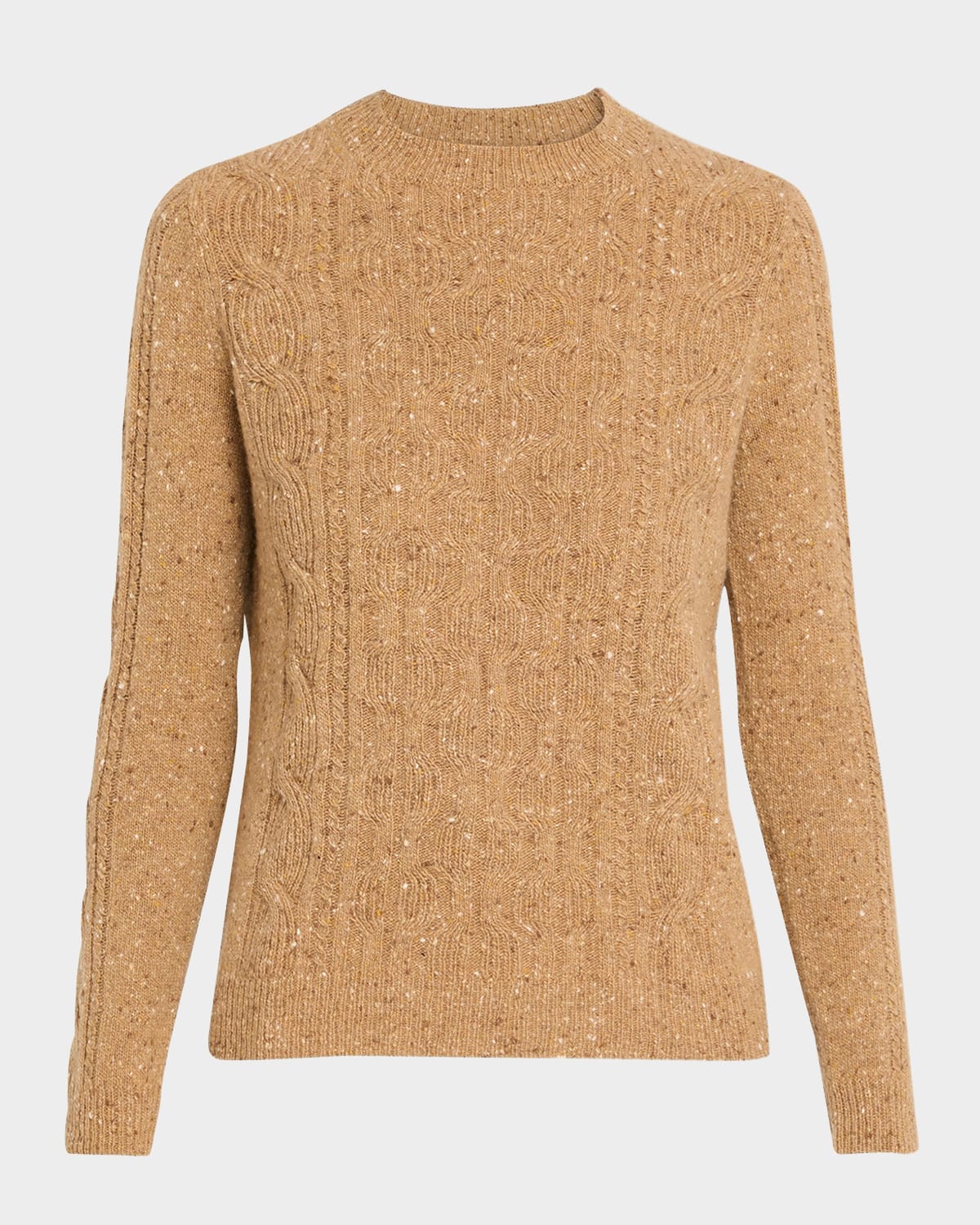 Lafayette 148 Cable-knit Cashmere Donegal Sweater