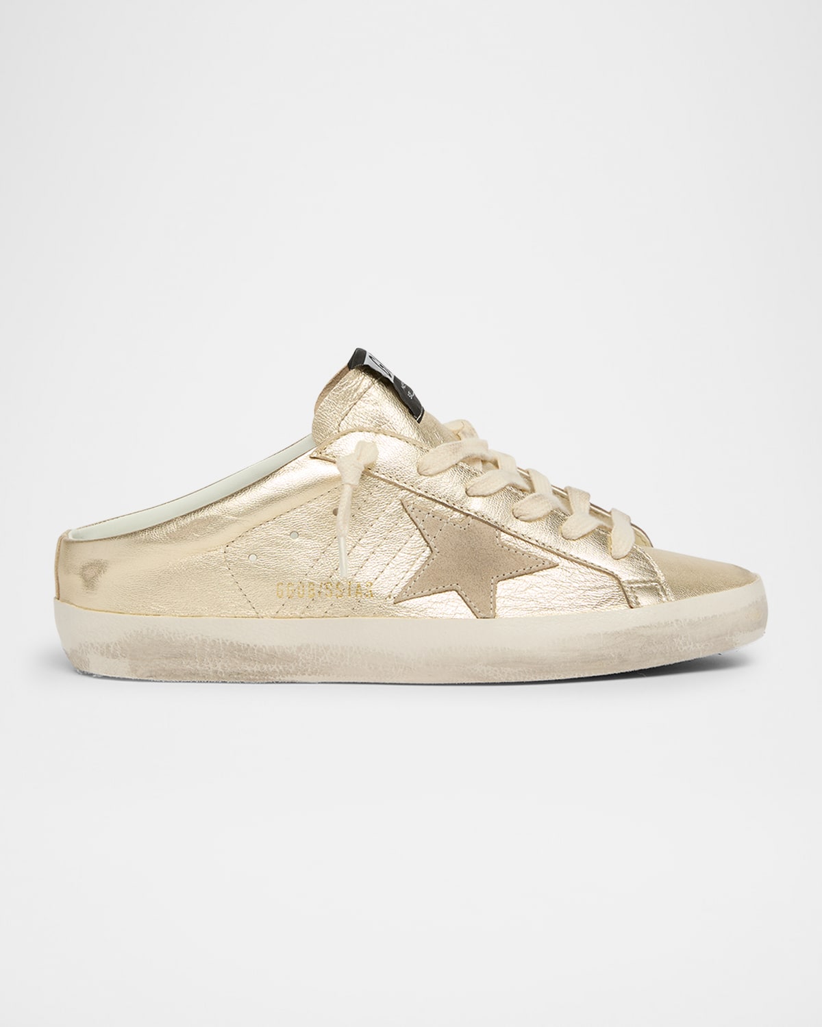 Golden Goose Super Star Sabot Metallic Leather Slide Sneakers